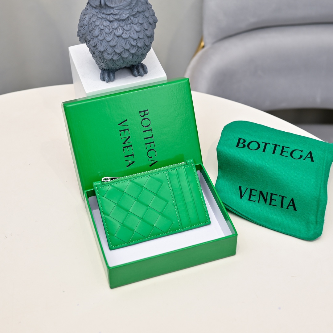 Bottega Veneta 編織 卡包 6卡槽 拉鍊零錢包