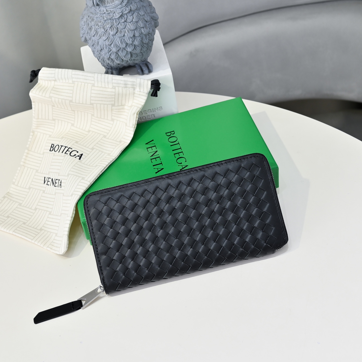 Bottega Veneta Intrecciato Nappa Long Zip Wallet