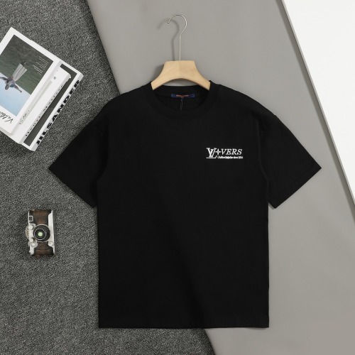 Louis Vuitton 25SS Early Spring T-Shirt - Brush Embroidered Logo, Black 1 Louis Vuitton 25SS Early Spring T-Shirt - Brush Embroidered Logo, Black
