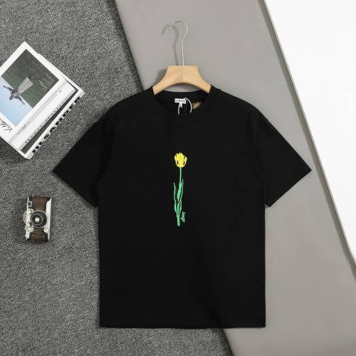 Loewe Black T-Shirt with Yellow Tulip Print | Casual Luxury 1 Loewe Black T-Shirt with Yellow Tulip Print | Casual Luxury