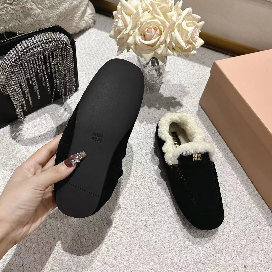 MiuMiu/Mum 25ss Fall Winter Shoe: Stylish, Sweet, Salty, Cowhide & Wool, Sizes 35-39, Price $624 - 图片 5