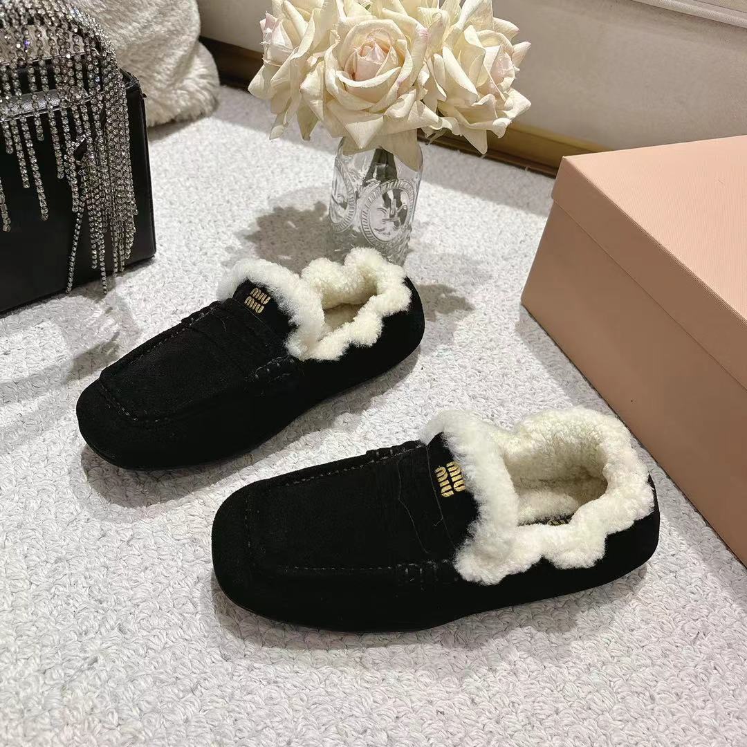 MiuMiu/Mum 25ss Fall Winter Shoe: Stylish, Sweet, Salty, Cowhide & Wool, Sizes 35-39, Price $624 - 图片 3