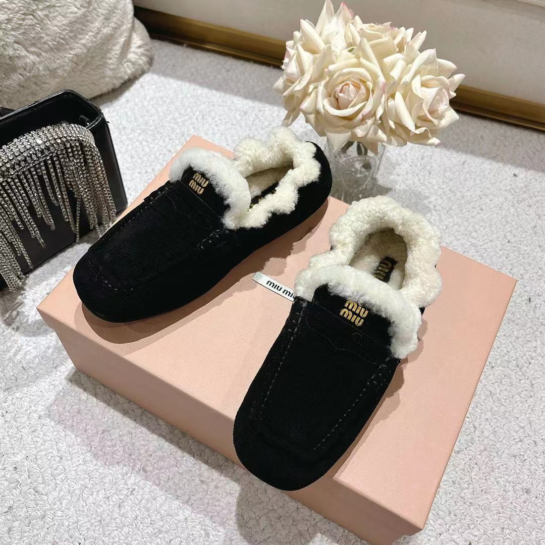 MiuMiu/Mum 25ss Fall Winter Shoe: Stylish, Sweet, Salty, Cowhide & Wool, Sizes 35-39, Price $624 - 图片 7