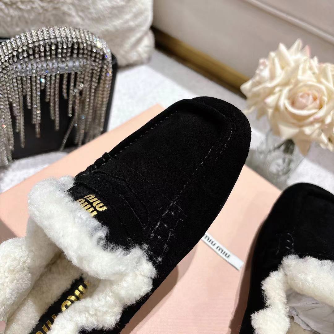 MiuMiu/Mum 25ss Fall Winter Shoe: Stylish, Sweet, Salty, Cowhide & Wool, Sizes 35-39, Price $624 - 图片 9