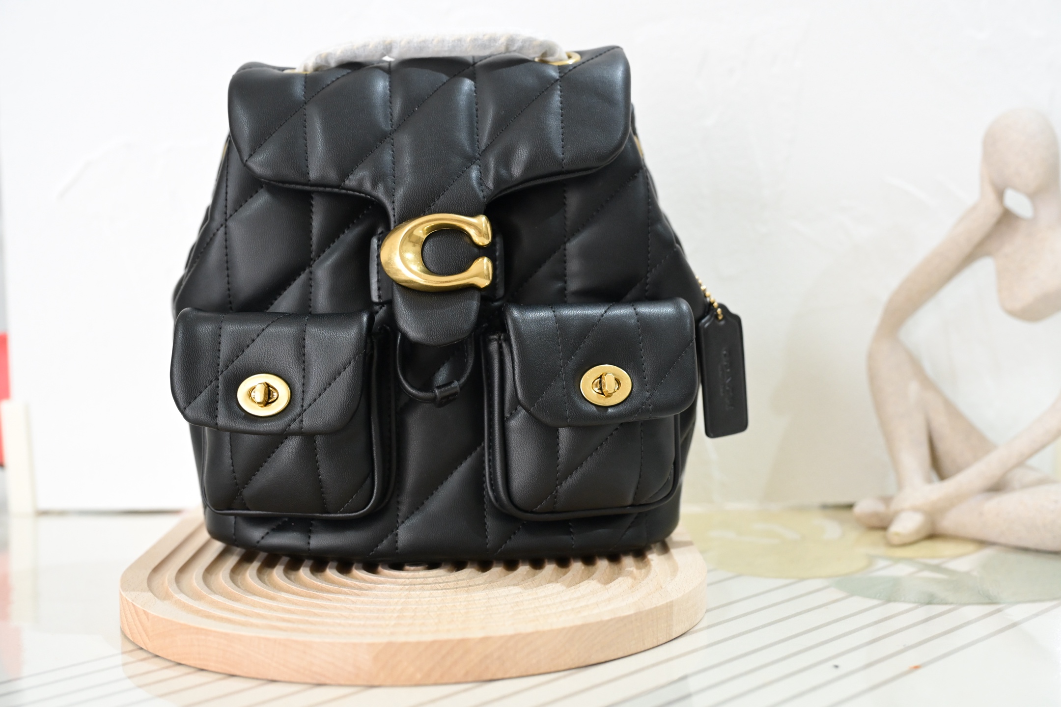 Coach Tabbyシリーズの可愛い小型双肩包 - 調節可能な肩帯付き