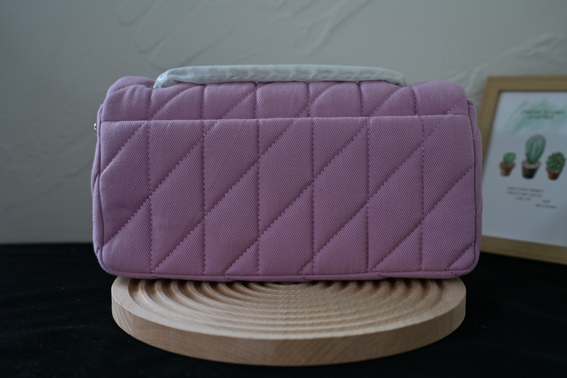 TABBY レディース菱格丹宁布料斜挿包 - おしゃれな酒神デザイン