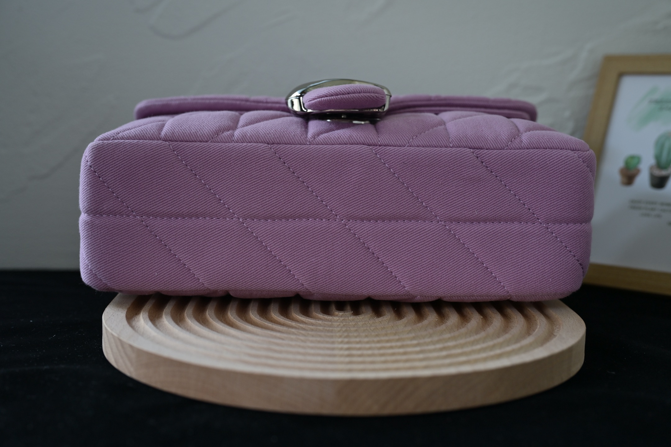 TABBY レディース菱格丹宁布料斜挿包 - おしゃれな酒神デザイン