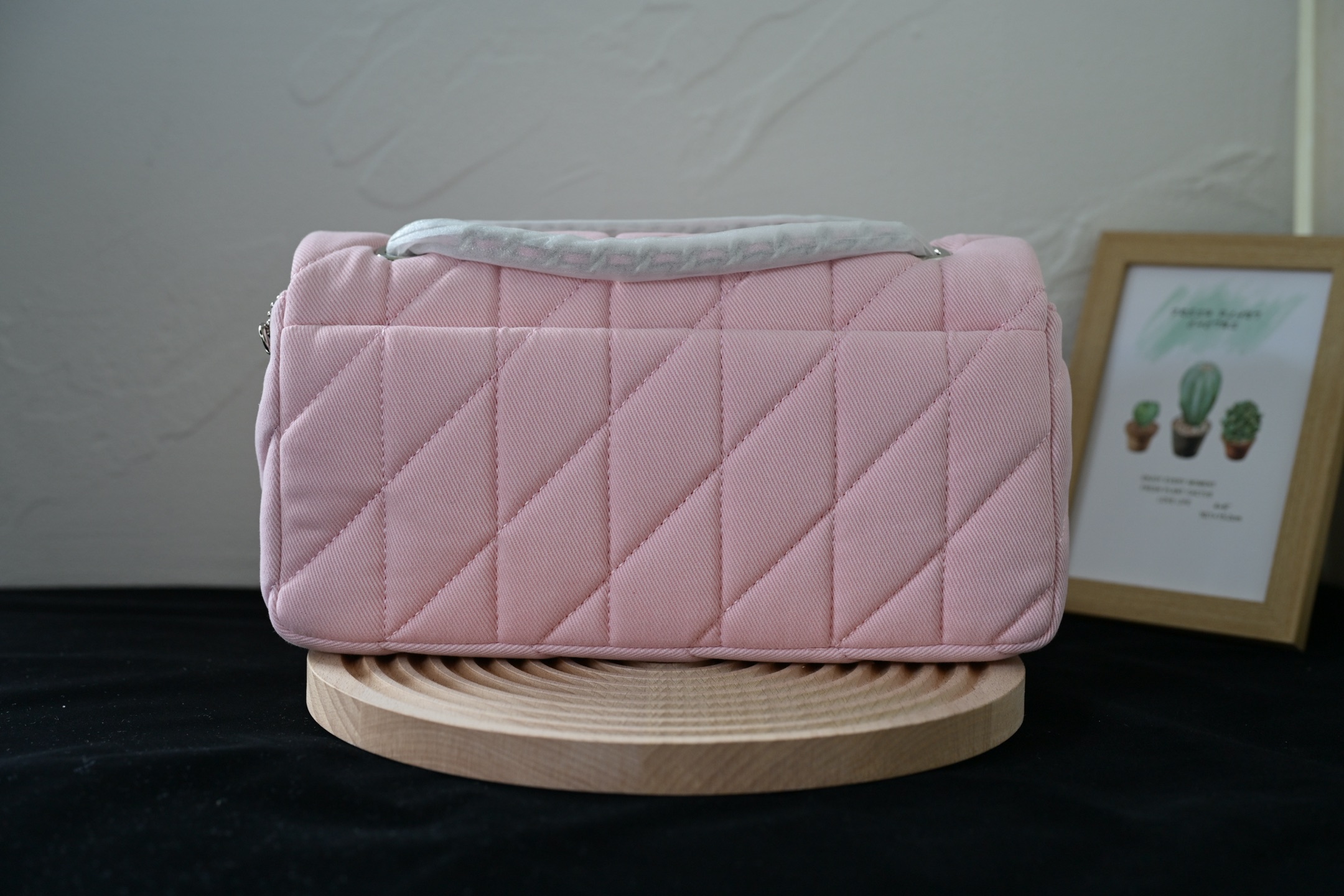 TABBY レディース 菱格丹宁布料 縫い酒神デニム ショルダーバッグ