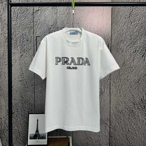 Prada 2025 Spring/Summer Cotton T-Shirt with Logo Print - Stylish & Comfy 1 Prada 2025 Spring/Summer Cotton T-Shirt with Logo Print - Stylish & Comfy