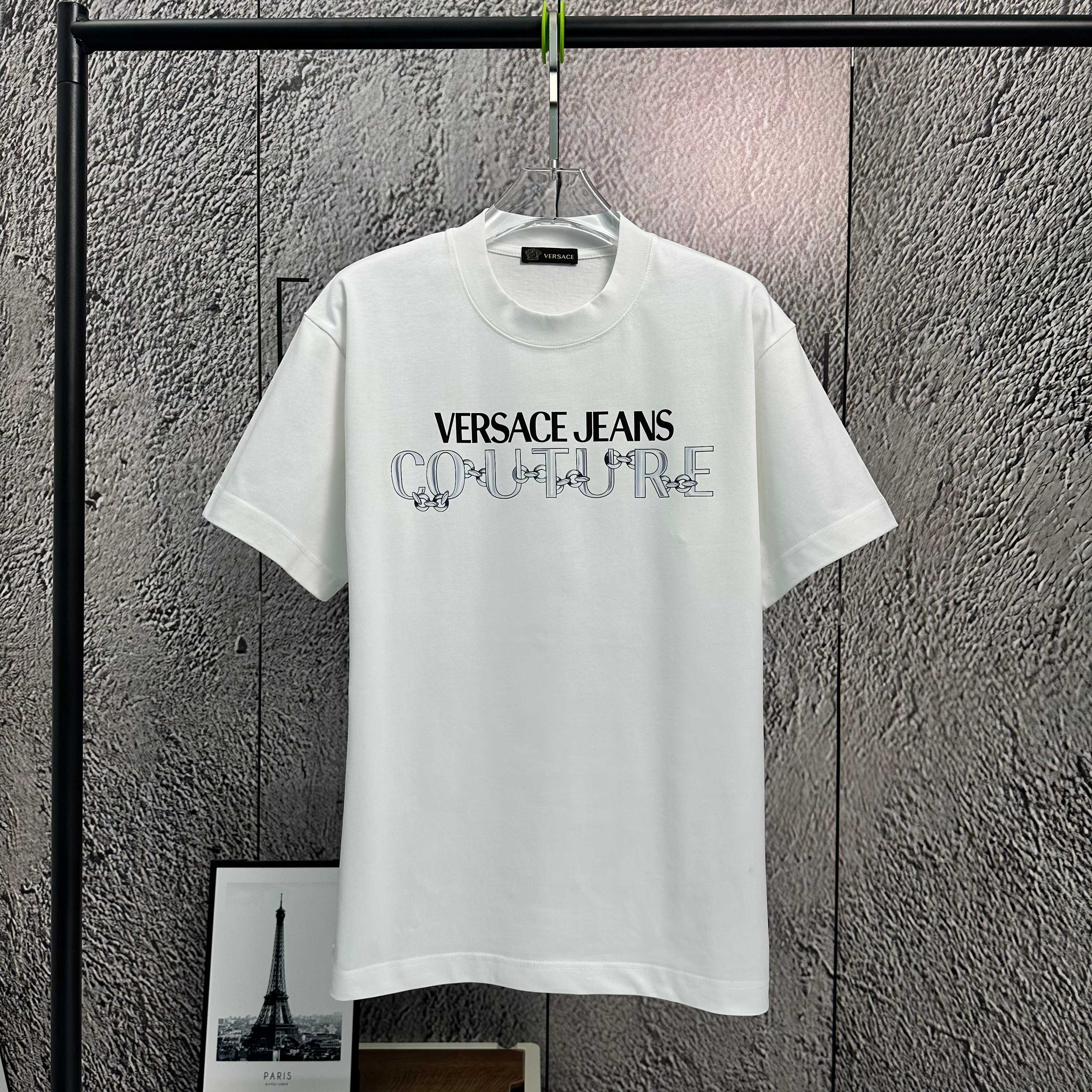 Versace Jeans Couture חולצת טי שרוול קצר לוגו כותנה לגברים 2 a1737622318967 5748