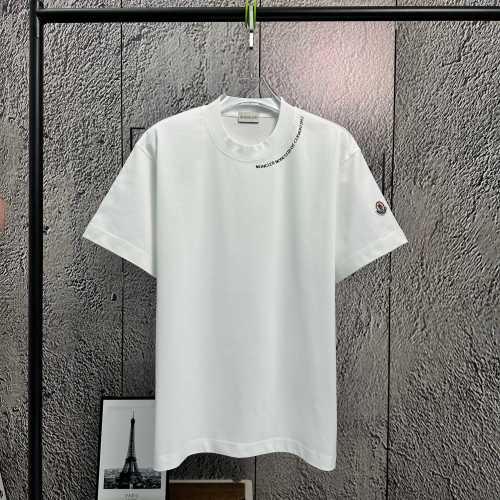Moncler Men's Crewneck T-Shirt Cotton Logo Print Short Sleeve Tee