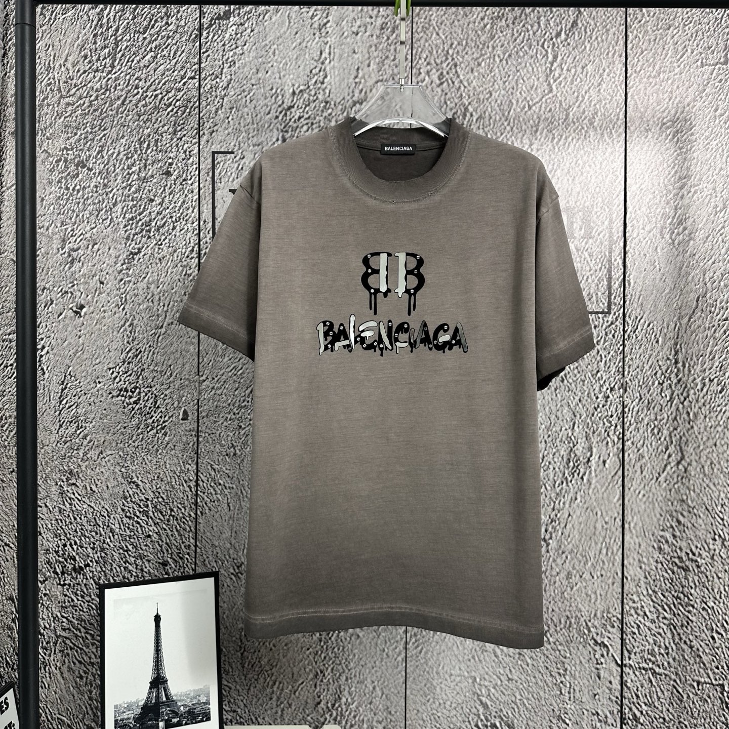P80 𝙉𝙚𝙬⚜️París》 Camiseta de manga corta nueva de primavera/verano 2026, algodón puro pesado, lavado a la piedra, des…