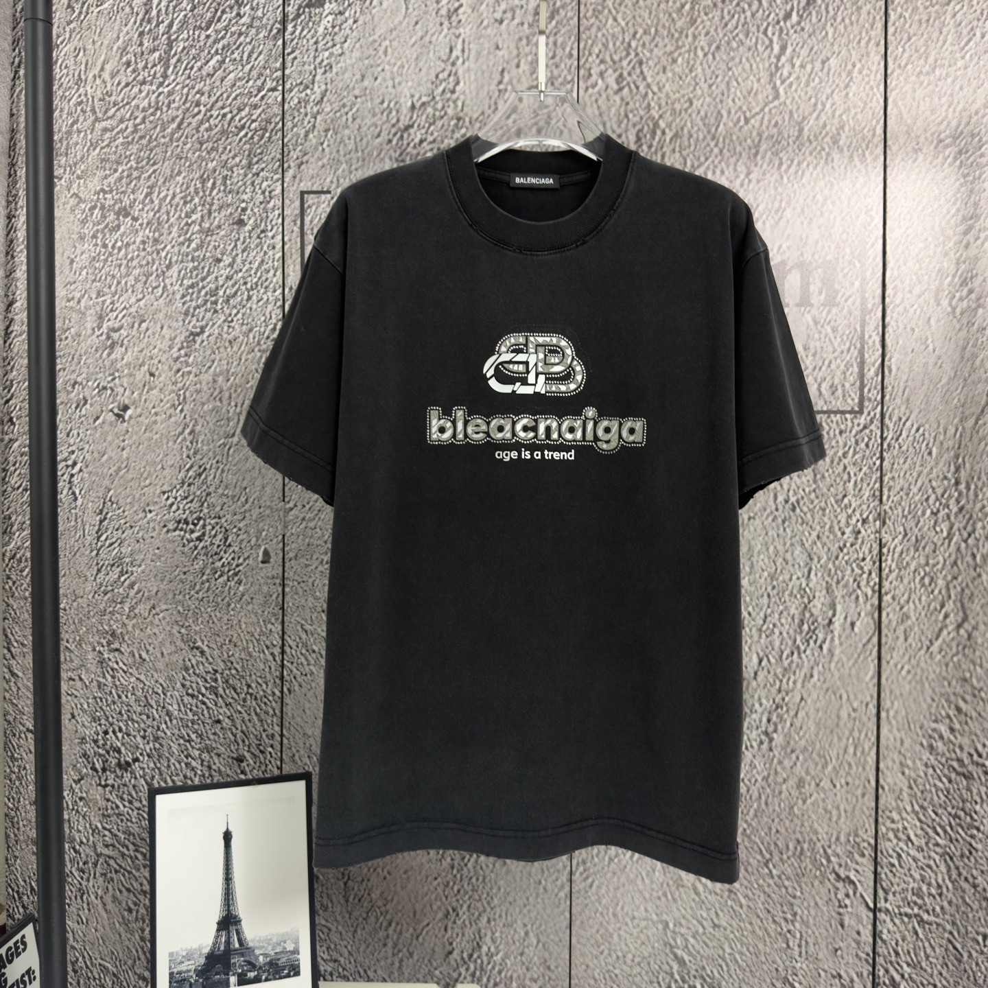 P80 𝙉𝙚𝙬⚜️París》 Camiseta de manga corta nueva de primavera/verano 2026, algodón puro pesado, lavado a la piedra, des…