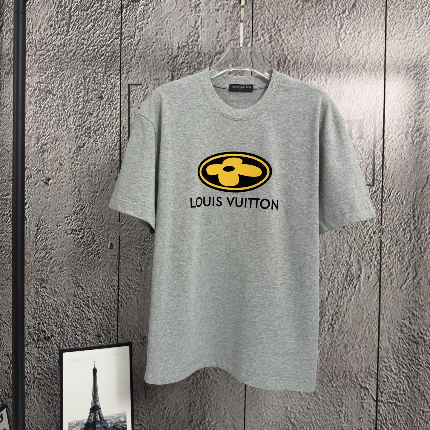 P80 𝙉𝙚𝙬⚜️LV Louis》 2026 primavera y verano nueva camiseta de manga corta pegamento de gamuza de algodón puro pesado …