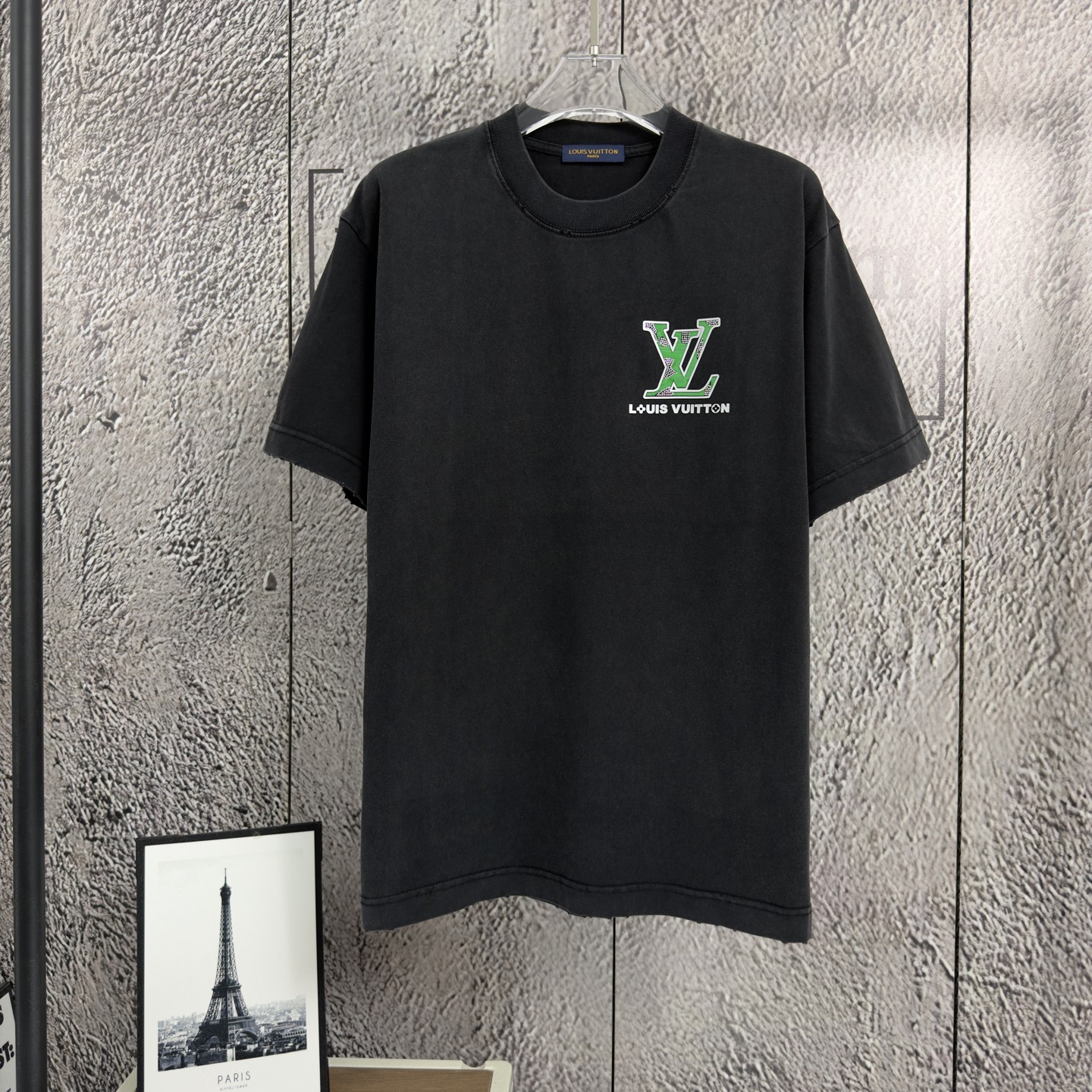 P85 𝙉𝙚𝙬⚜️LV Louis》 2026 primavera y verano nueva camiseta de manga corta algodón puro pesado lavado y planchado cuer…
