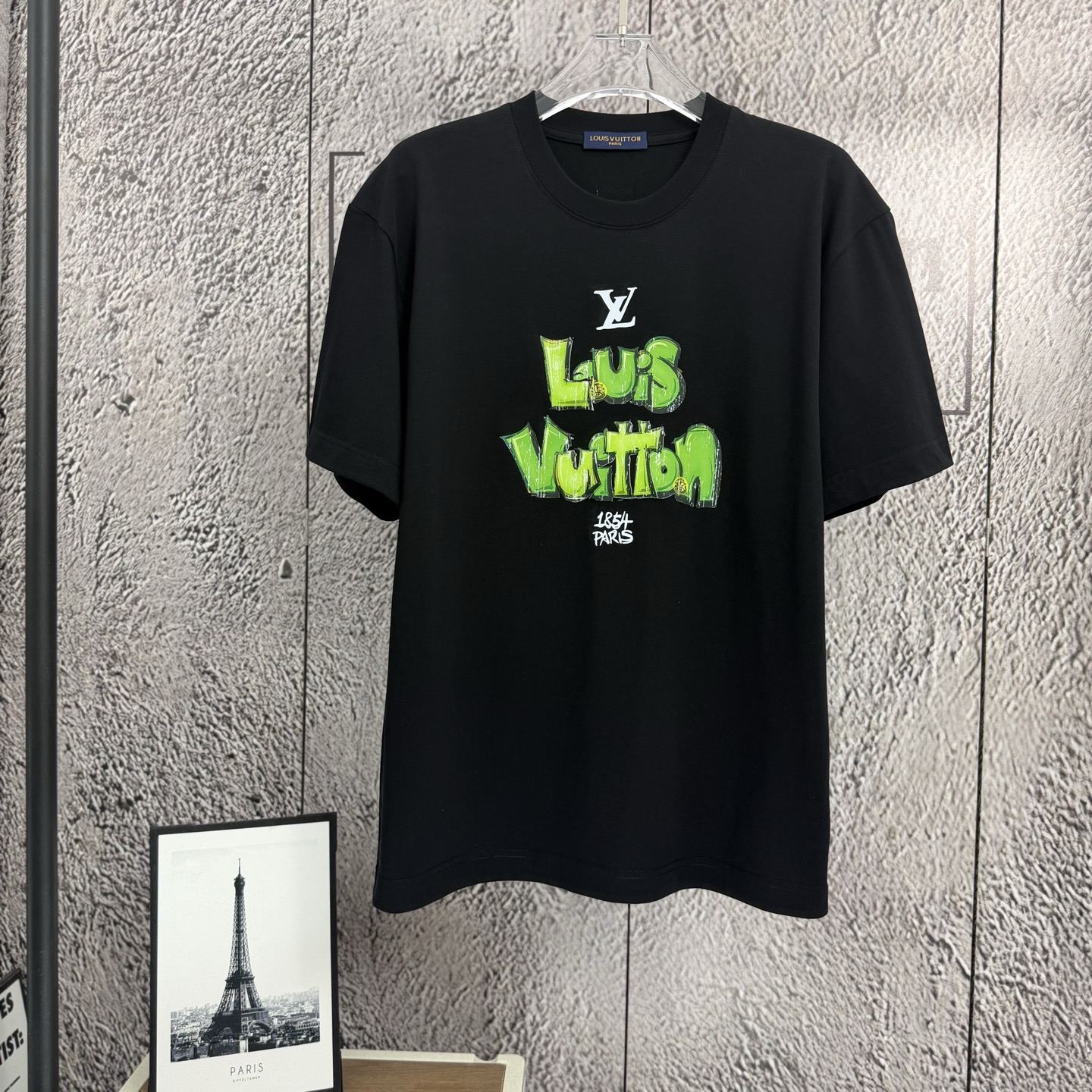 P75 𝙉𝙚𝙬⚜️LV Louis》 2026 primavera y verano nueva camiseta de manga corta algodón puro pesado estampado laminado esti…