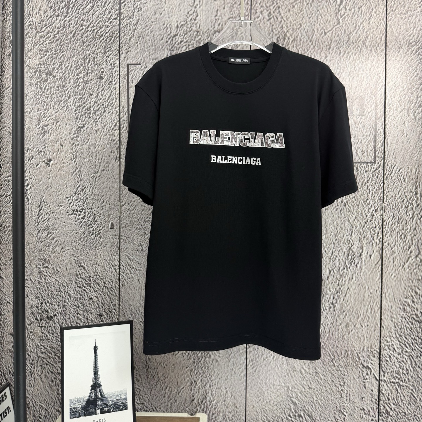 P75 𝙉𝙚𝙬⚜️París》 2026 primavera/verano nueva camiseta de manga corta, algodón pesado puro, efecto tridimensional con …