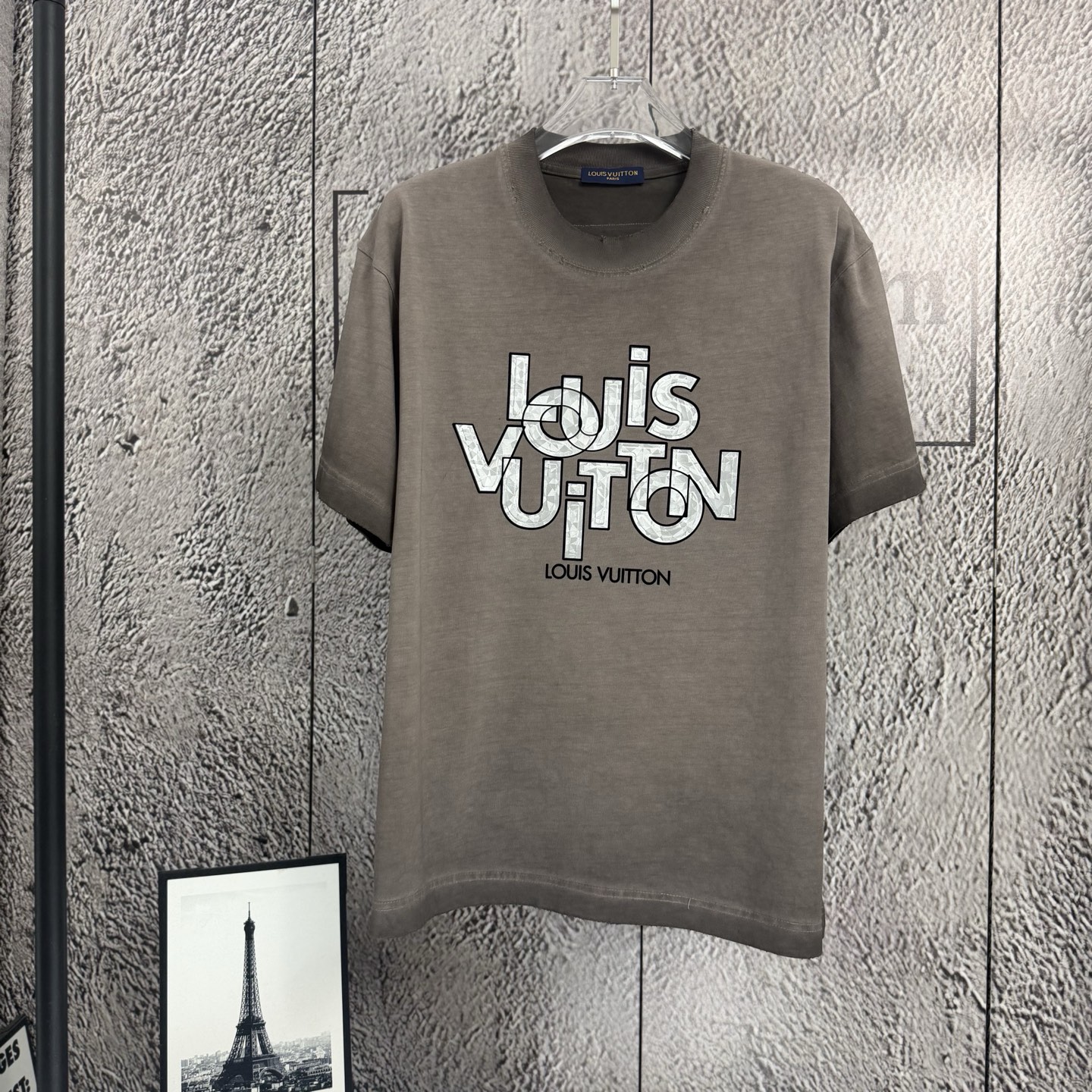 P85 𝙉𝙚𝙬⚜️LV Louis》 2026 primavera y verano nueva camiseta de manga corta algodón puro pesado lavado y desgastado flo…