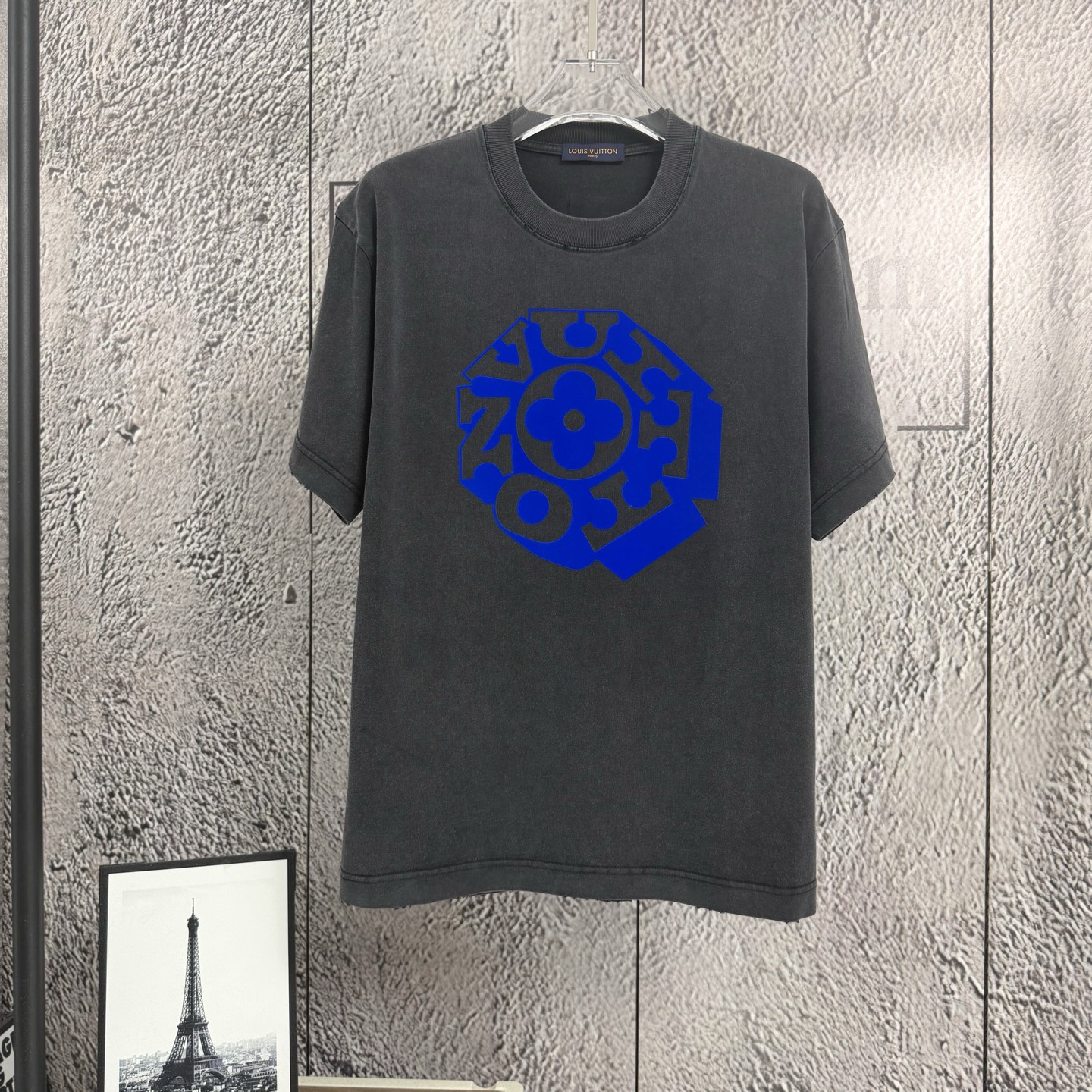 P80 《𝙉𝙚𝙬⚜️LV路易》 2026 primavera-verano nueva camiseta de manga corta, algodón pesado puro, estilo personalizado con f…