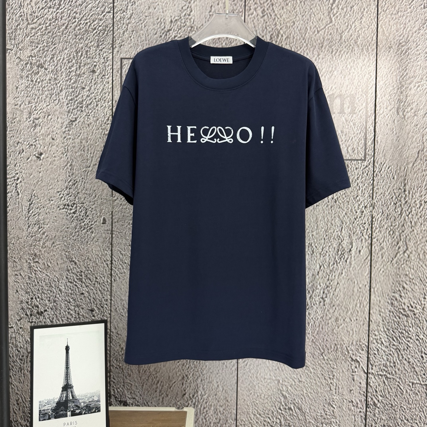@90《𝙉𝙚𝙬⚜️罗意威》 2026春夏新款短袖T恤 重磅纯棉印花压胶个性款 颜色：粉色 藏蓝色 码数：S M L XL XXL