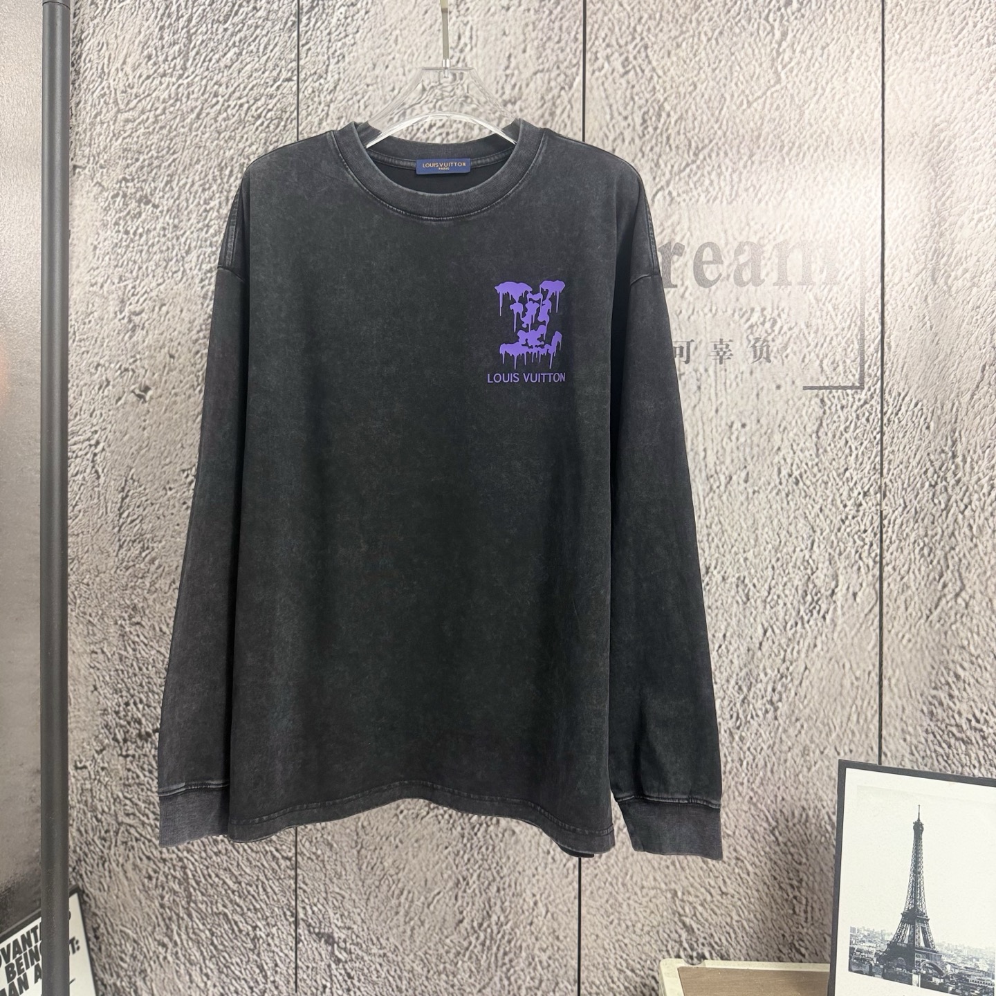 P115 《𝙉𝙚𝙬⚜️lv路易》 2026*Otoño/Invierno nueva manga larga, tejido de algodón 100% de 32 cabos, 275g, efecto envejecido,…