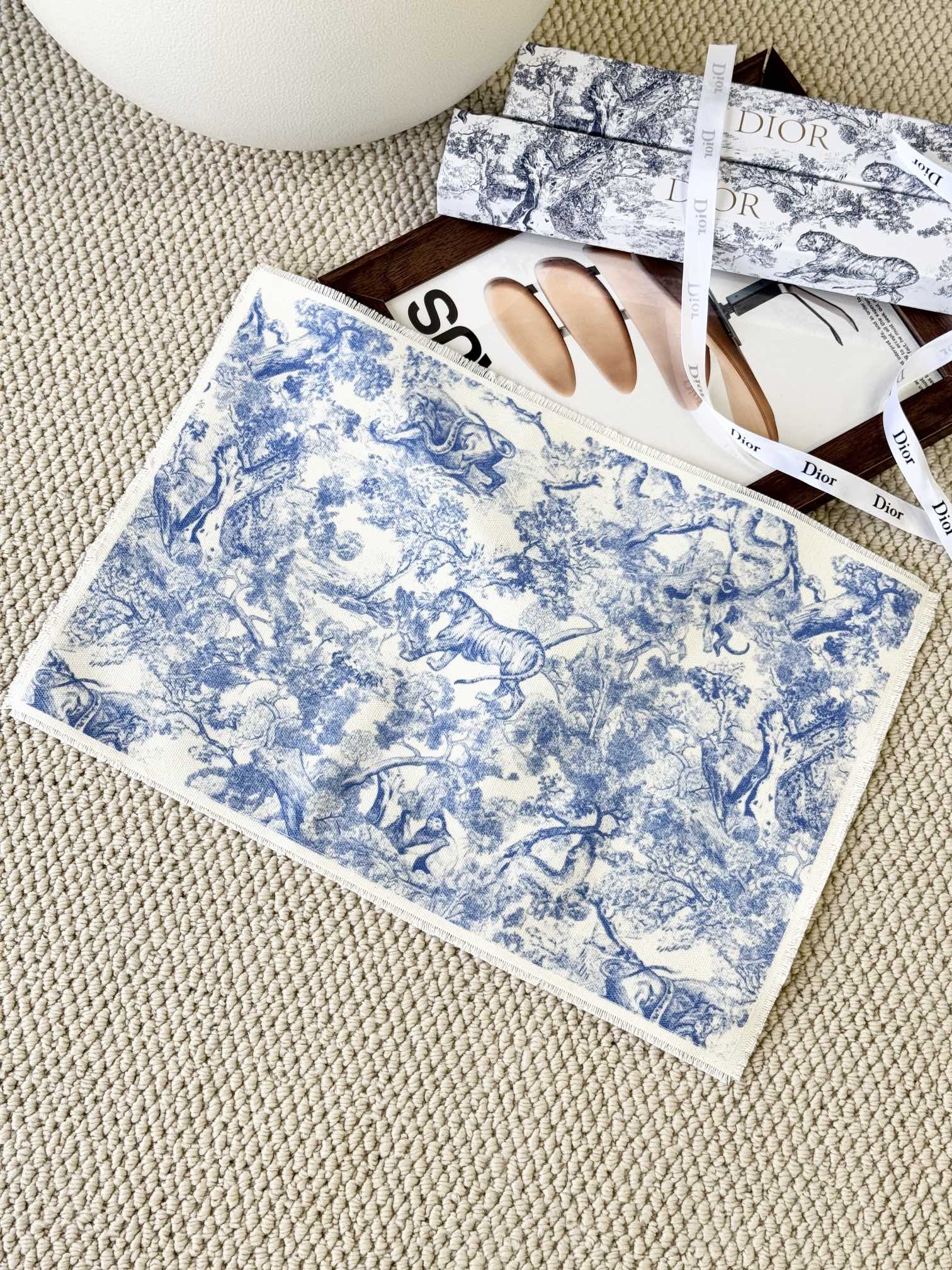 Summer Toile de Jouy Print Placemat featuring a classical ink-wash aesth - Comprehensive 7