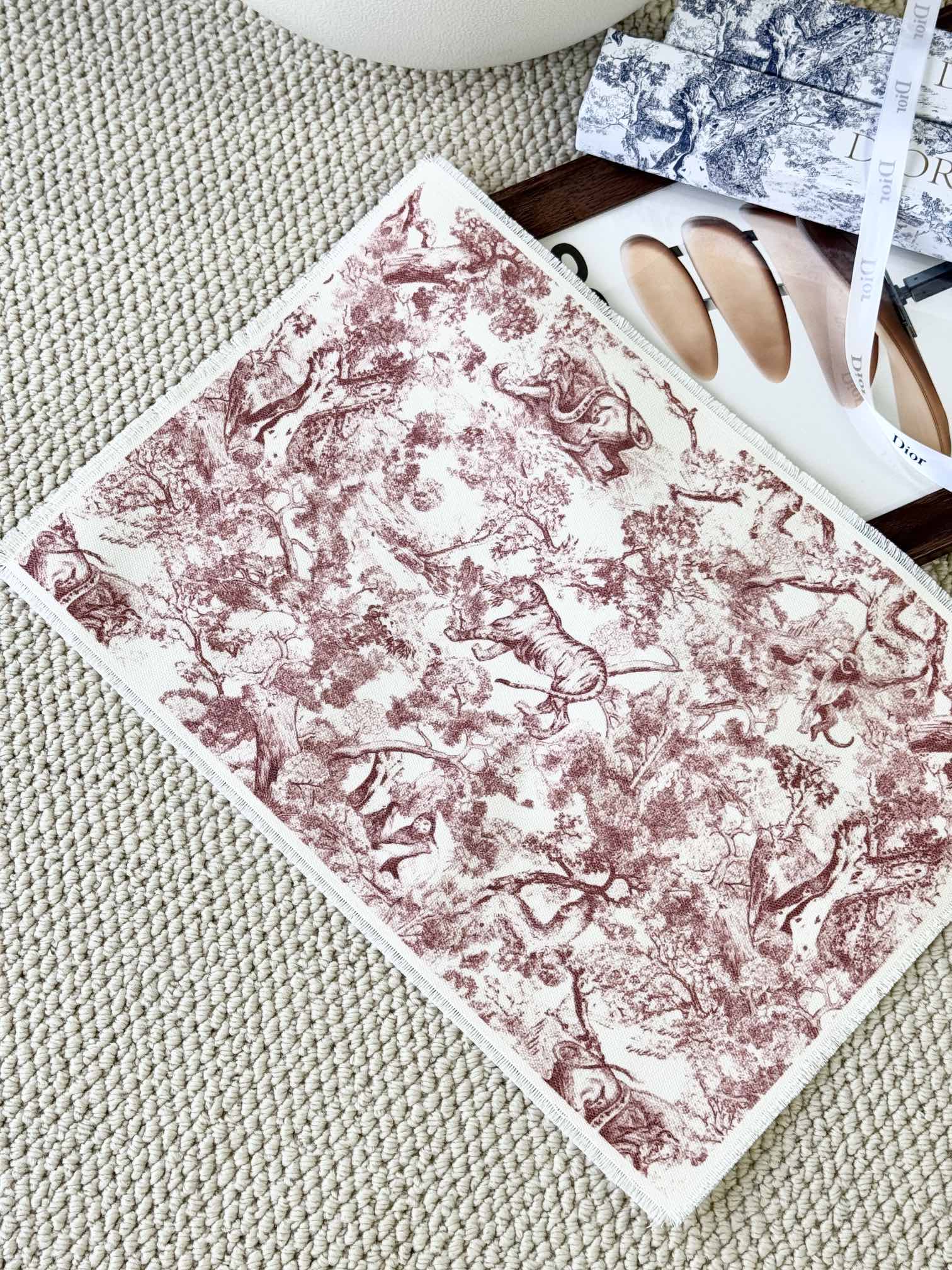 Summer Toile de Jouy Print Placemat featuring a classical ink-wash aesth - Comprehensive 5