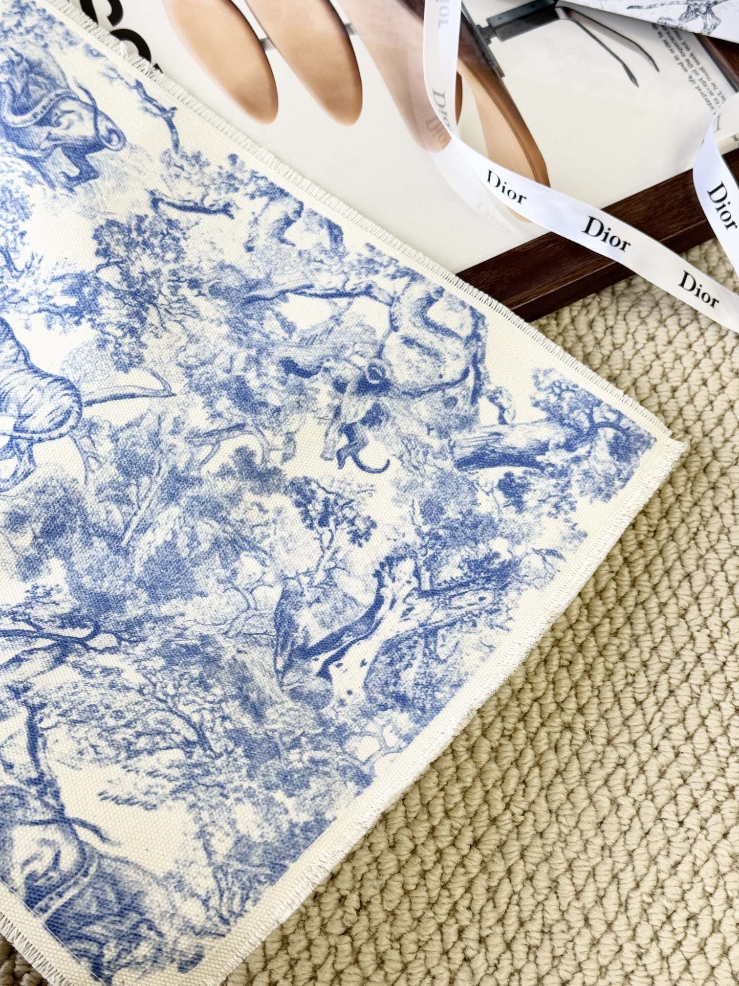 Summer Toile de Jouy Print Placemat featuring a classical ink-wash aesth - Comprehensive 9