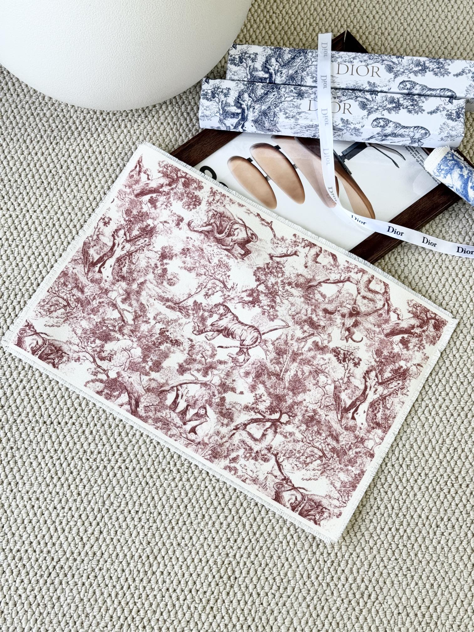 Summer Toile de Jouy Print Placemat featuring a classical ink-wash aesth - Comprehensive 4