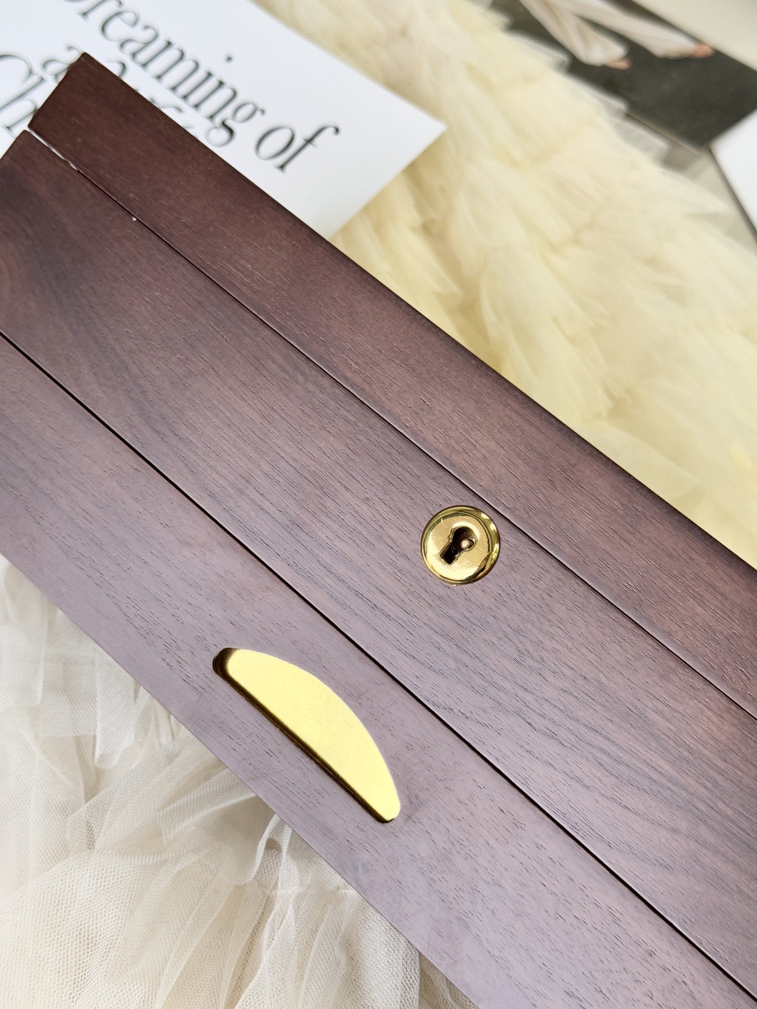 Crafted from natural walnut, distinguished by its unique grain patterns  - Lifestyle