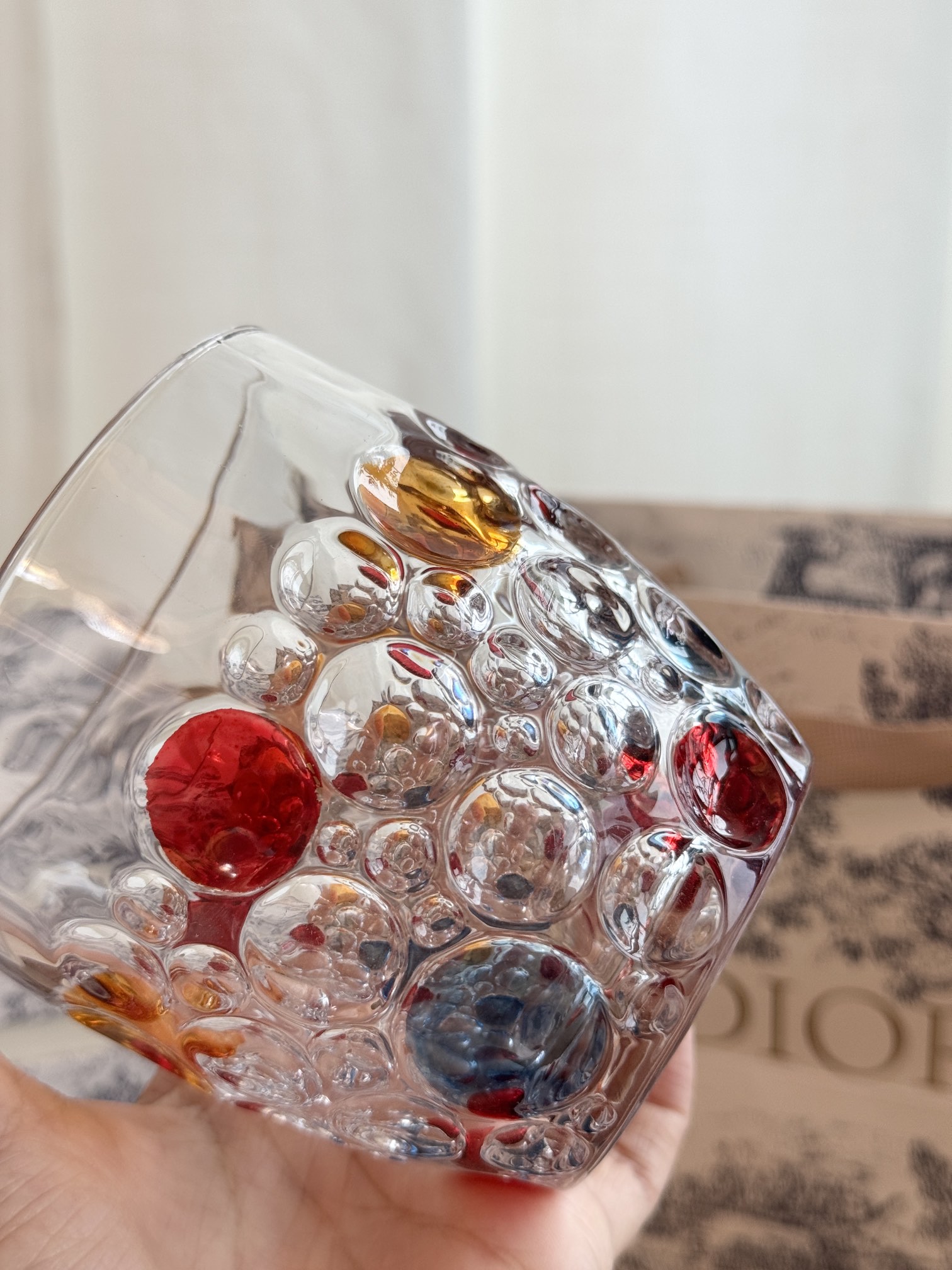 Dior Set of Two Tumbler Glasses Clear Multicolor Borosilicate Glass 7 i1740323247 9046 8