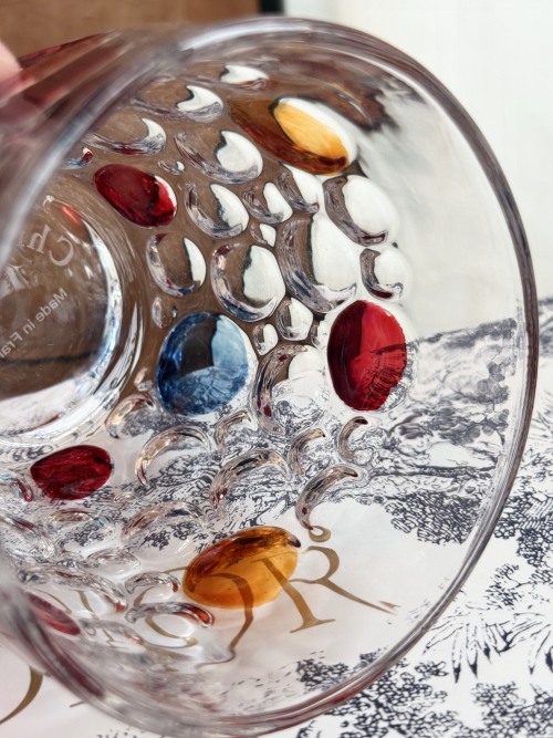 Dior Crystal Glass with Hand-Painted Details, Home Decor