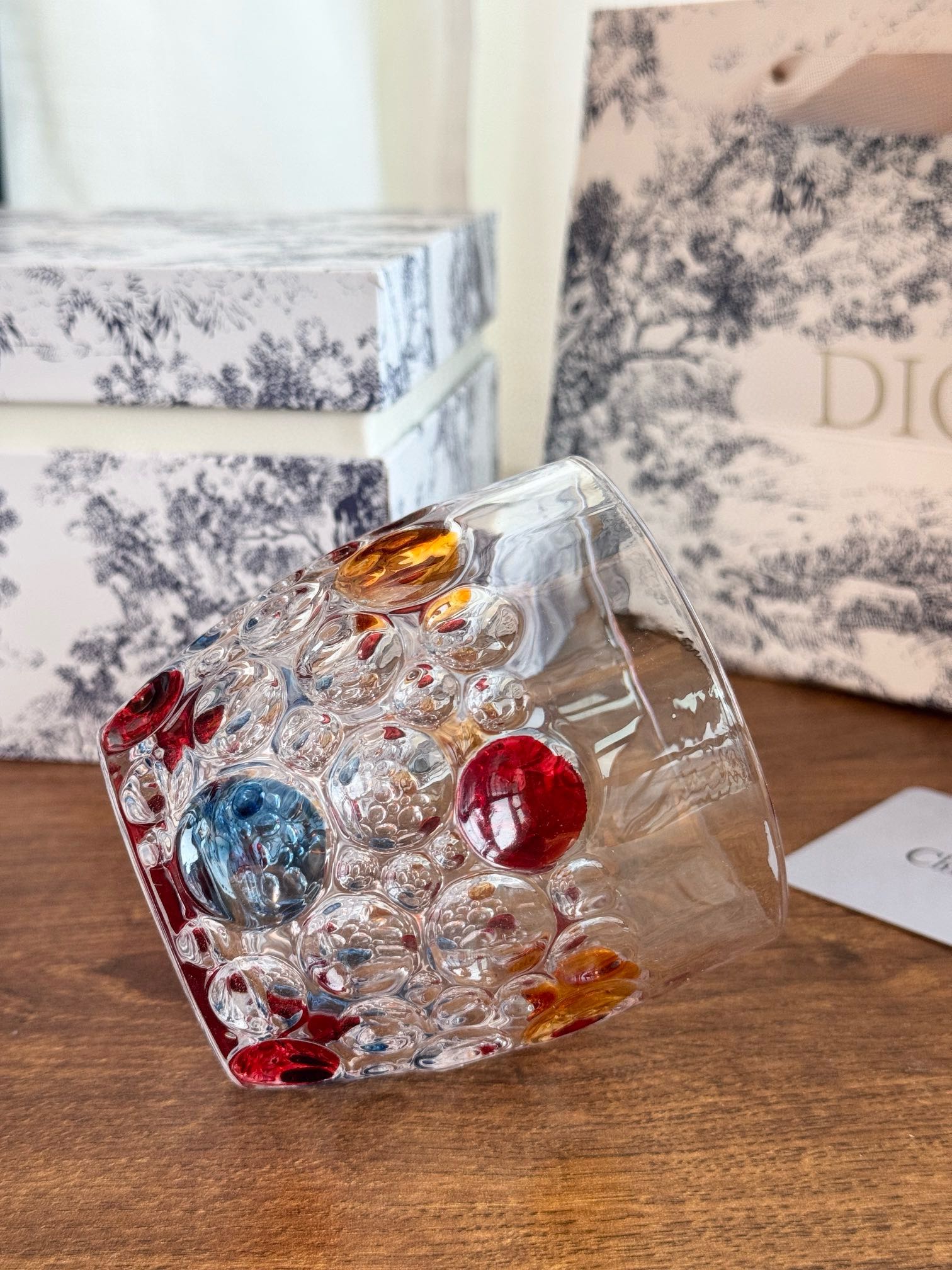 Dior Multicolor Dots Tumbler, Hand-Painted Crystal Glass, Home Decor 4 i1741028227 8784 2