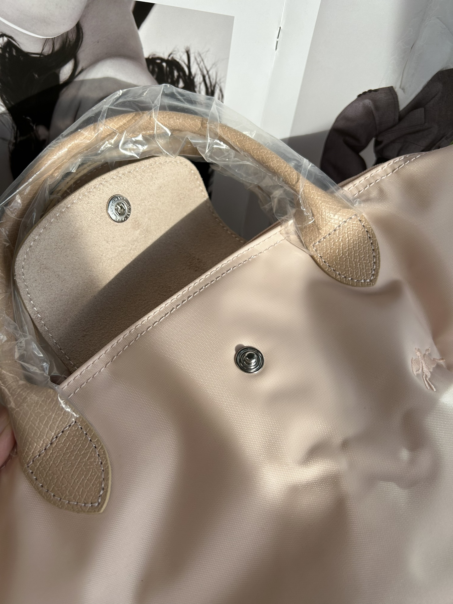 Longchamp ～藕粉色，很仙女秀气的颜色呀，温柔的感觉一下子就出现在眼前了