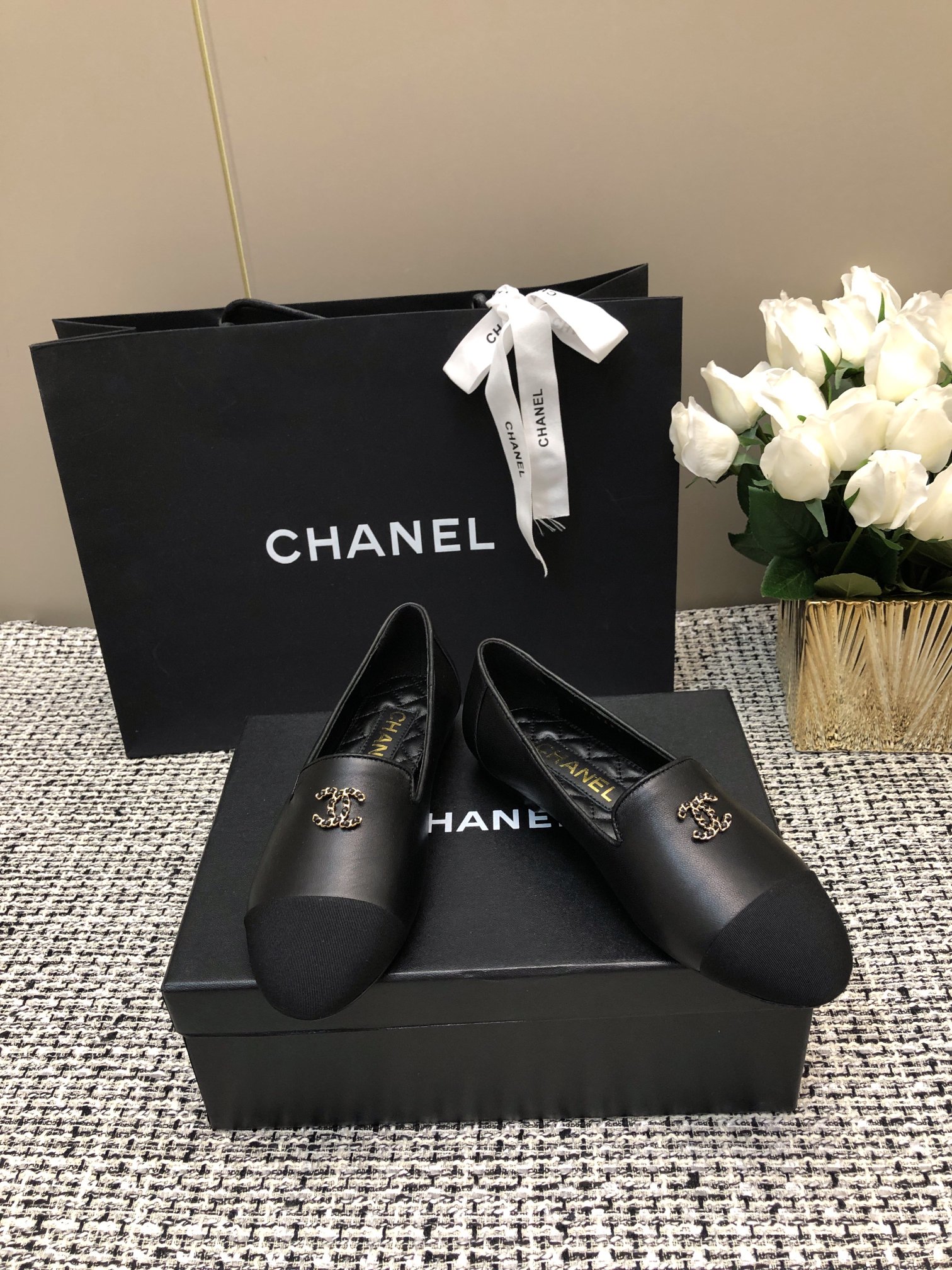 Chanel 23C Women's Black Leather Loafers with Double C Logo 3 a1696762285432 6072