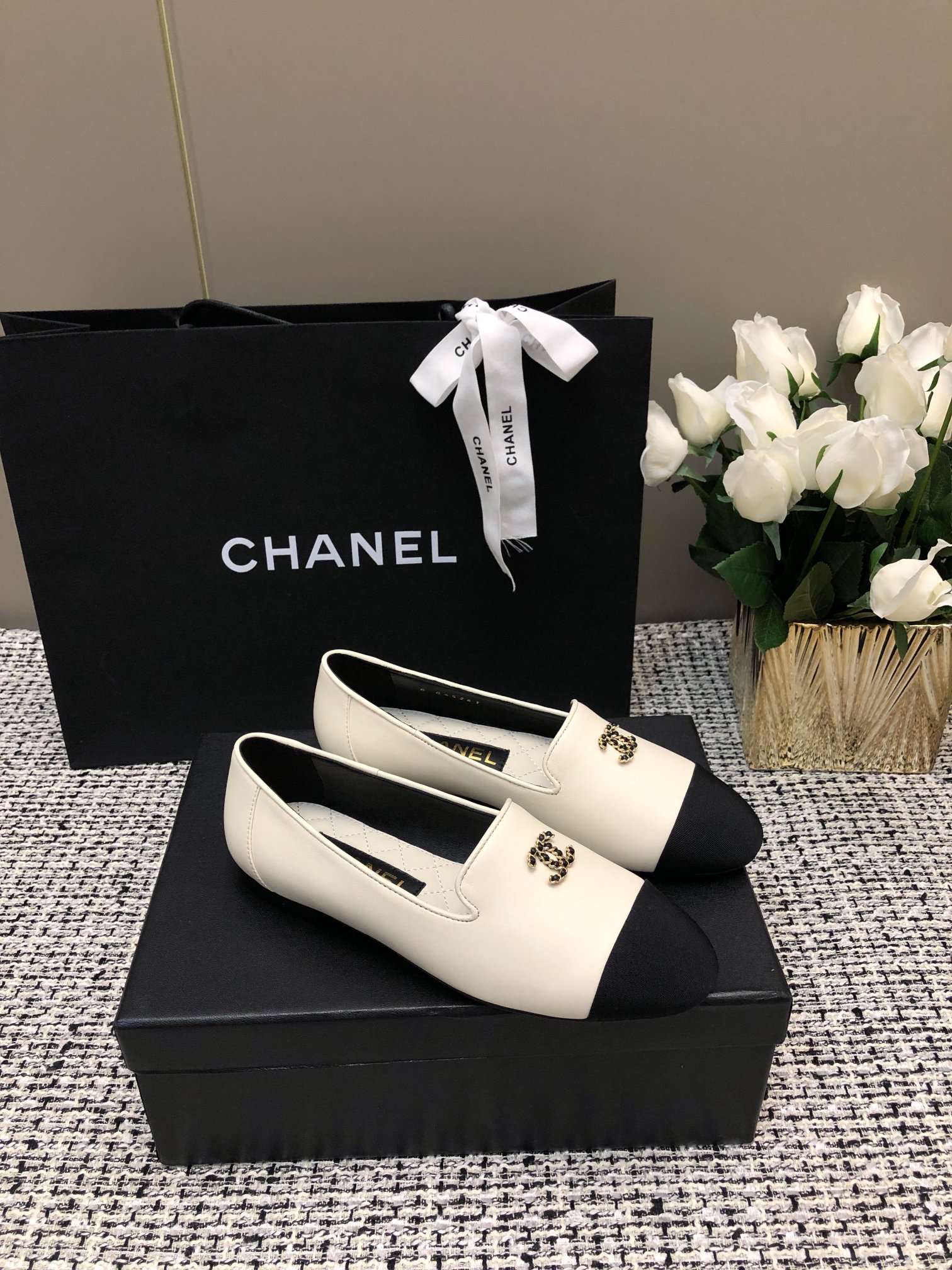Chanel Women's 23c CC Loafers Lambskin Leather Dress Shoes 4 a1696762305750 1625