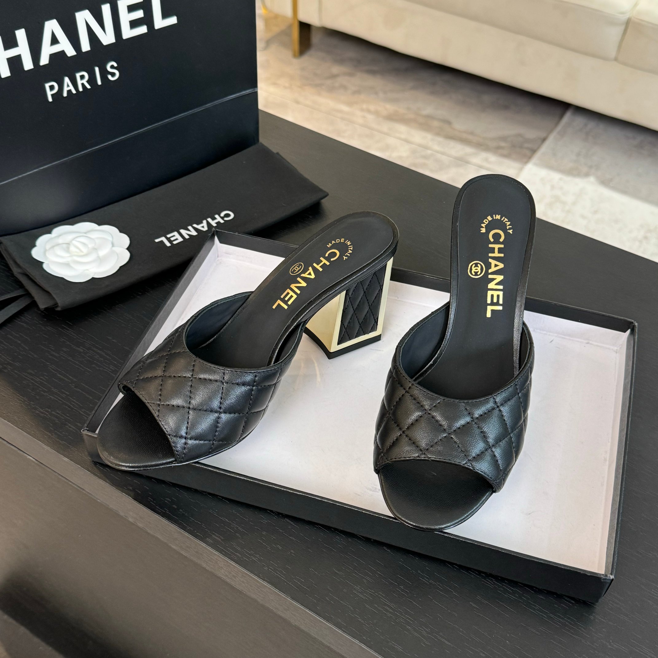 Chanel 24SS Mary Jane Mules - Chic Quilted Leather Heeled Sandals 10 a1722971514255 6210