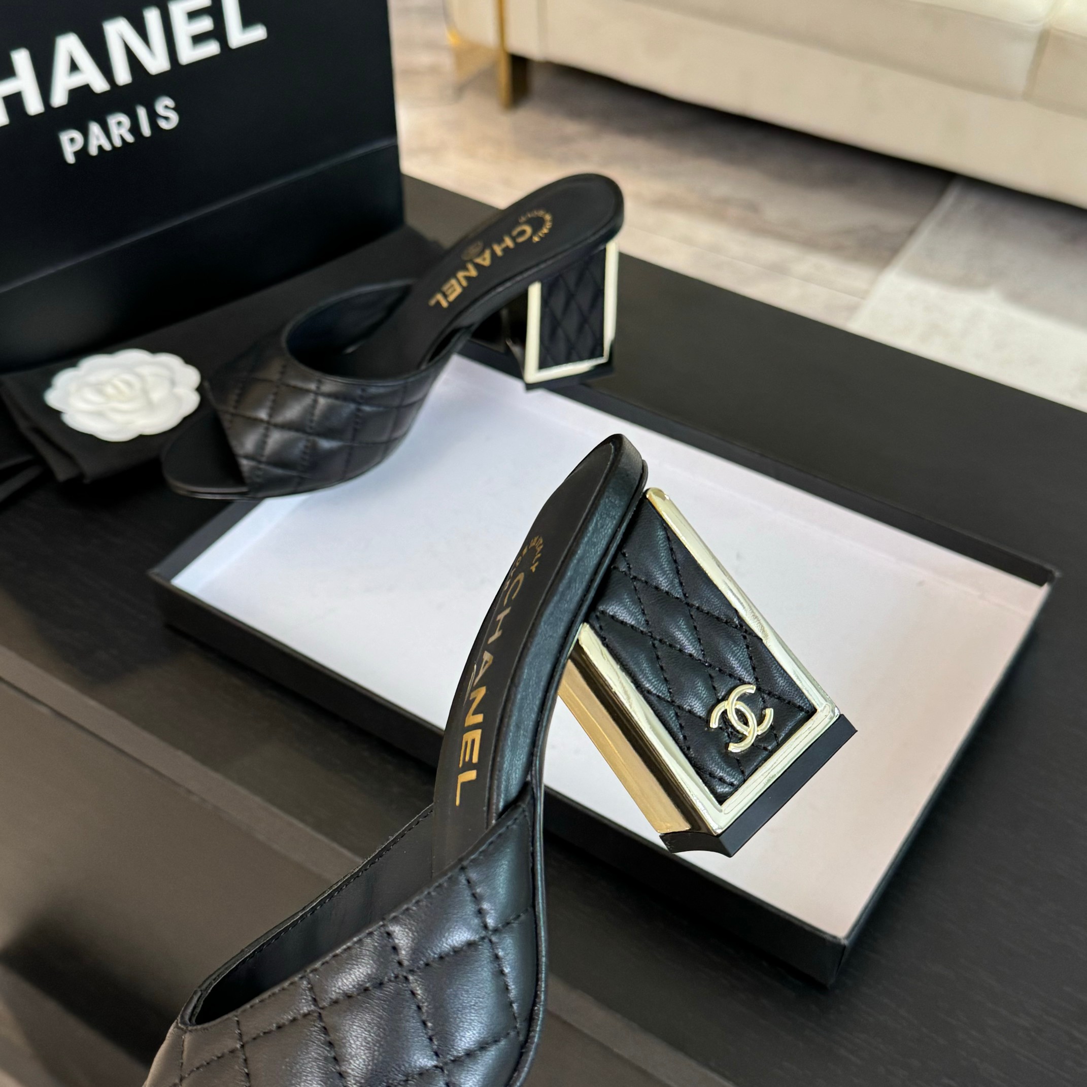 Chanel 24SS Mary Jane Mules - Chic Quilted Leather Heeled Sandals 9 a1722971535171 2848