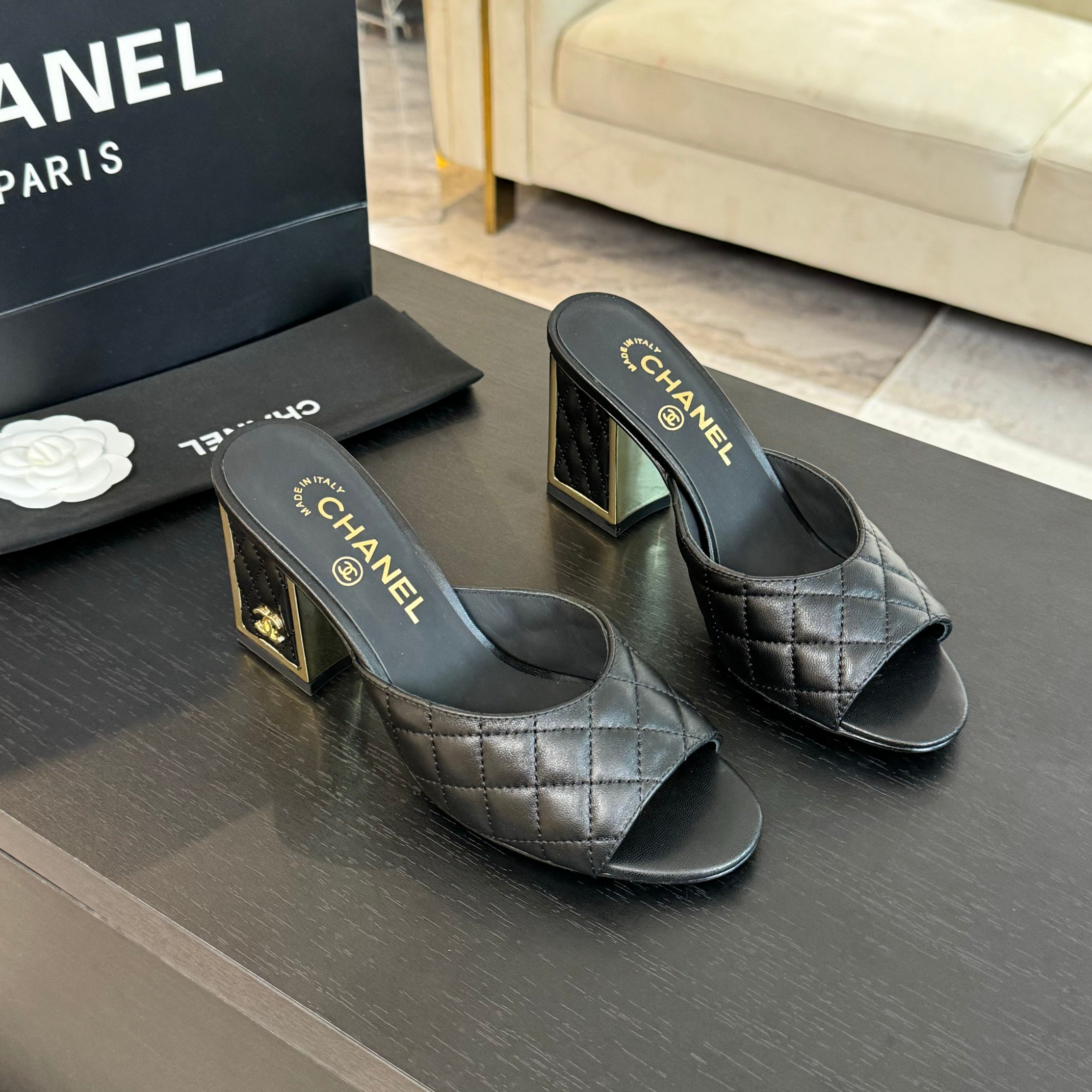 Chanel 24SS Mary Jane Mules - Chic Quilted Leather Heeled Sandals 2 a1722971535297 0843