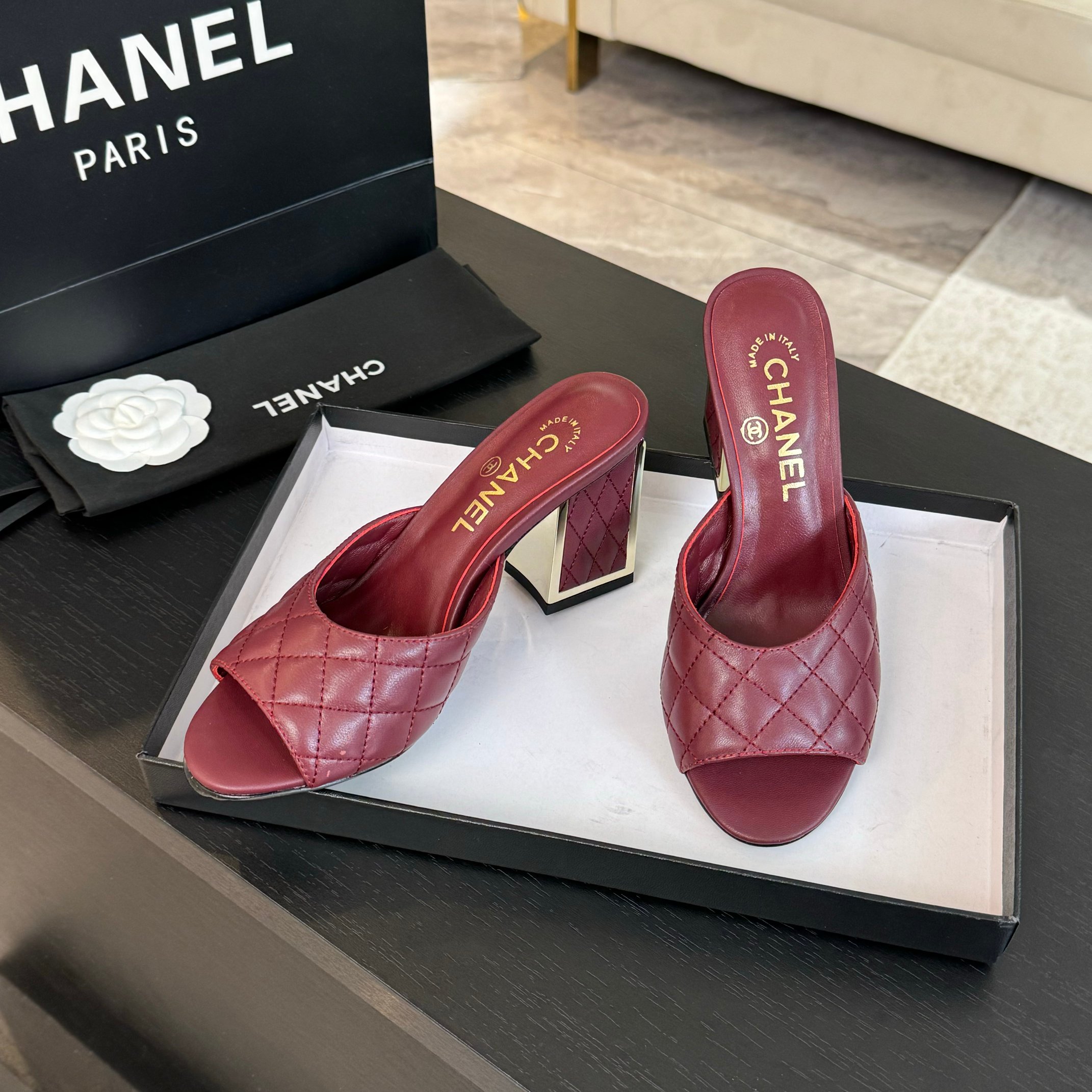Chanel 24SS Mary Jane Mule - Quilted Leather Heeled Sandals 5 a1722971584149 6833