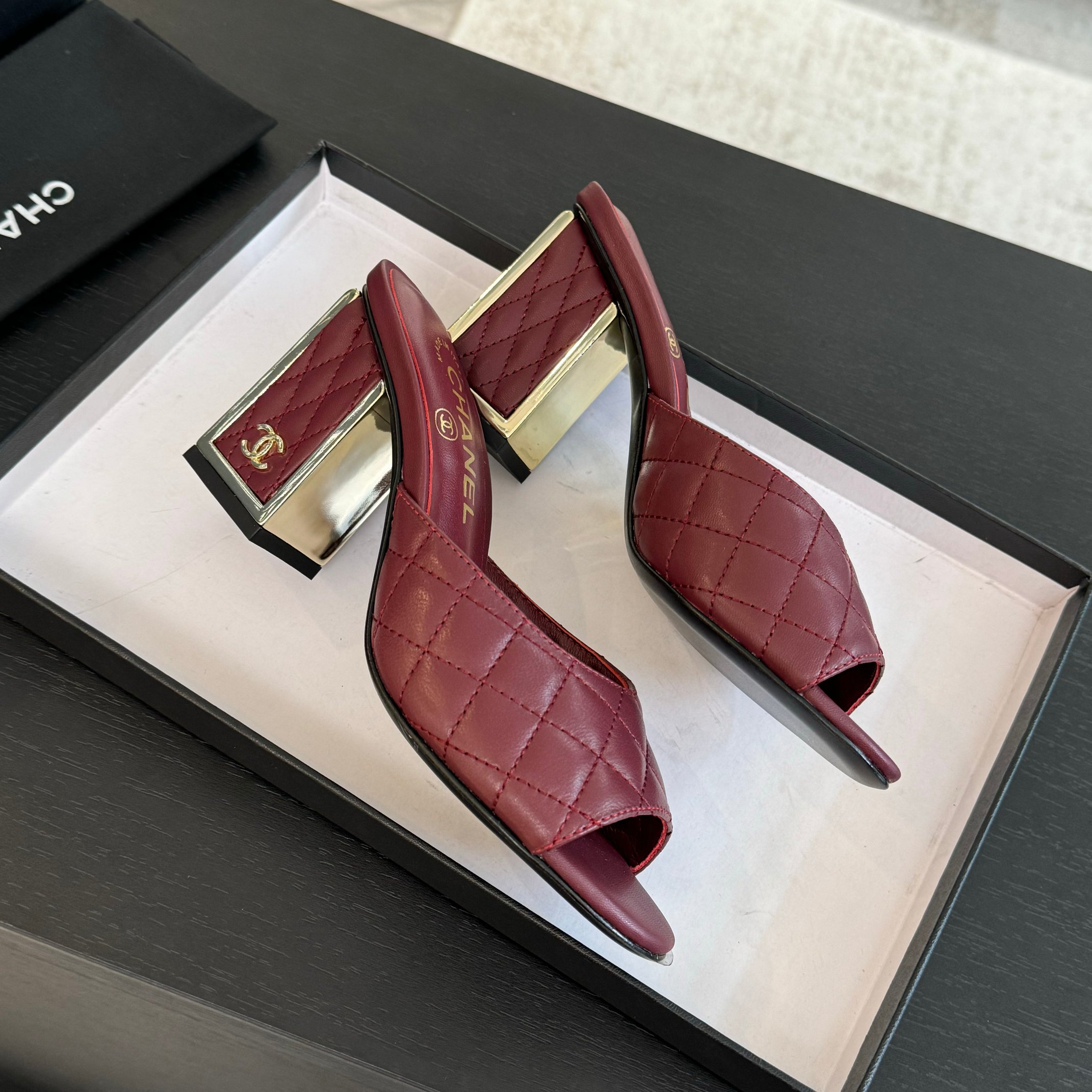 Chanel 24SS Mary Jane Mule - Quilted Leather Heeled Sandals 7 a1722971593537 5775
