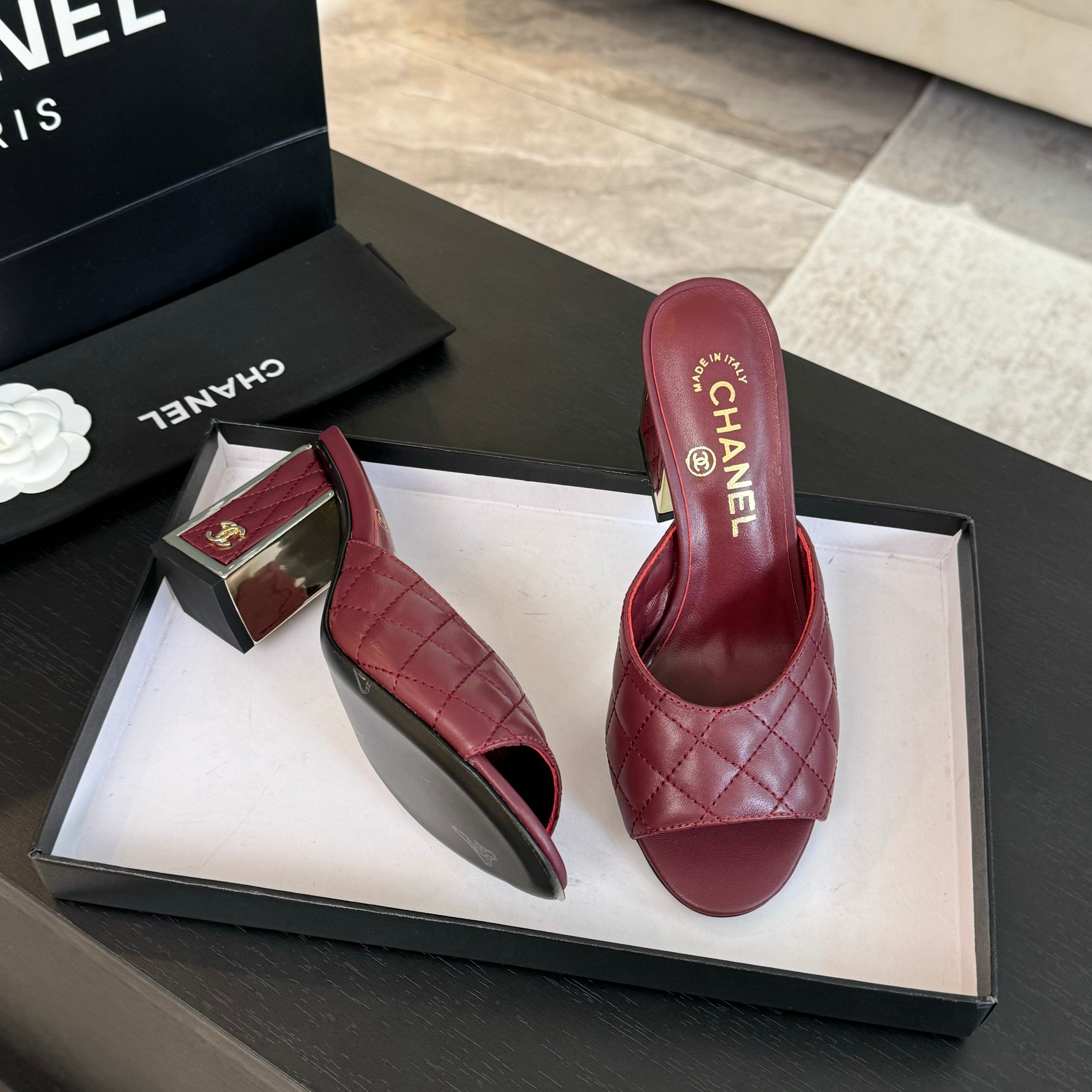 Chanel 24SS Mary Jane Mule - Quilted Leather Heeled Sandals 6 a1722971593561 4165