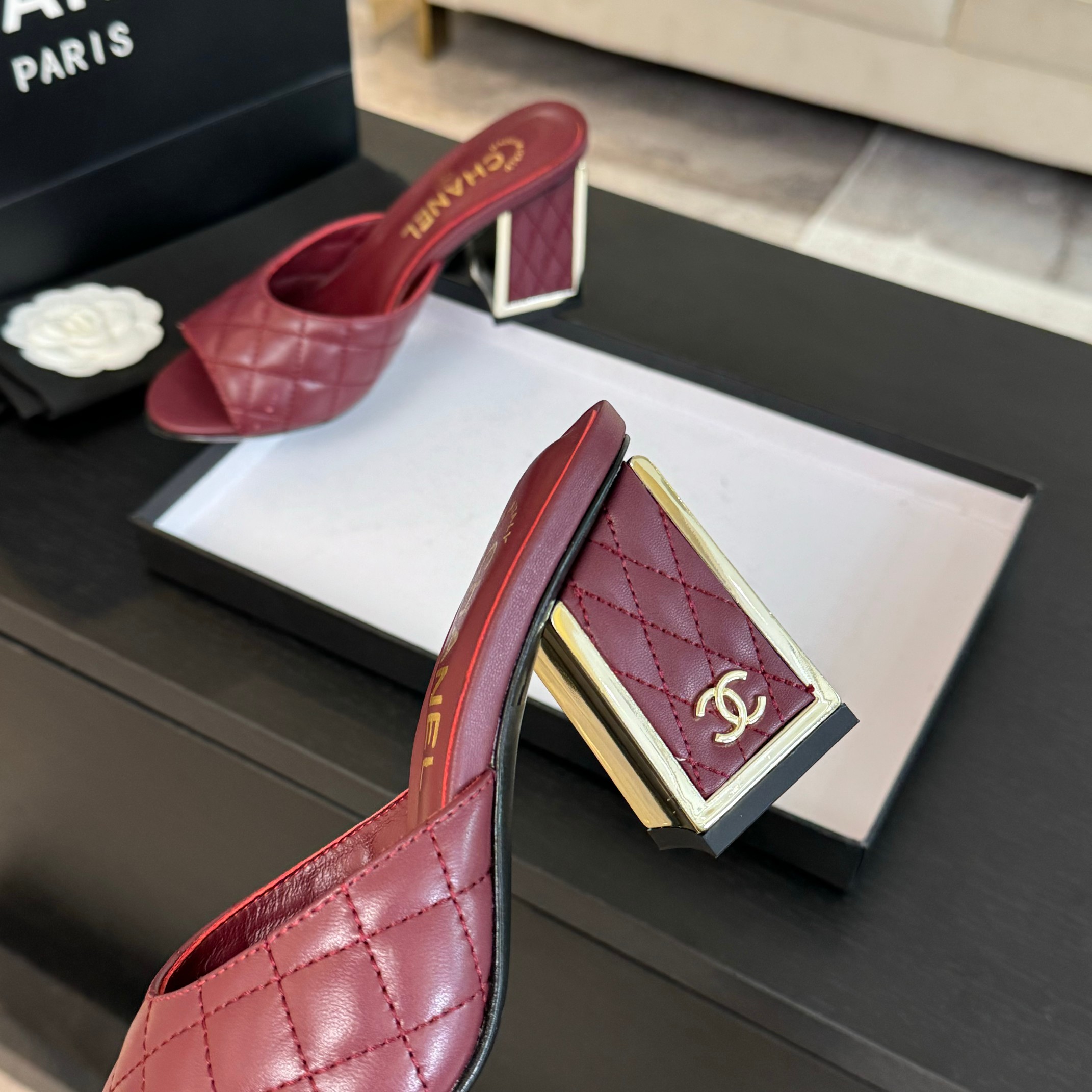 Chanel 24SS Mary Jane Mule - Quilted Leather Heeled Sandals 8 a1722971600773 3654