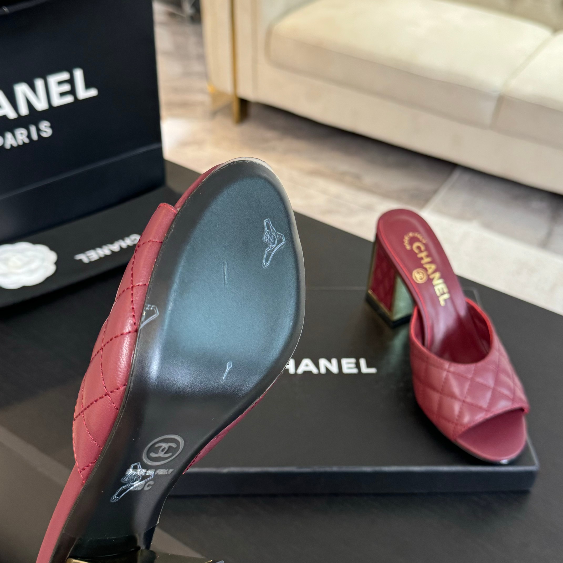 Chanel 24SS Mary Jane Mule - Quilted Leather Heeled Sandals 10 a1722971600774 6344