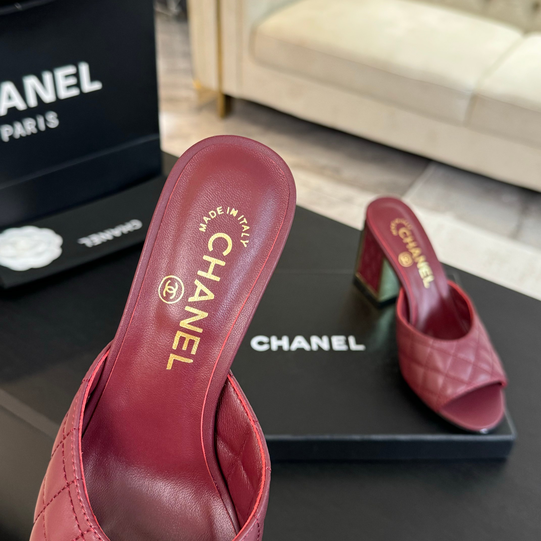 Chanel 24SS Mary Jane Mule - Quilted Leather Heeled Sandals 9 a1722971600818 6454