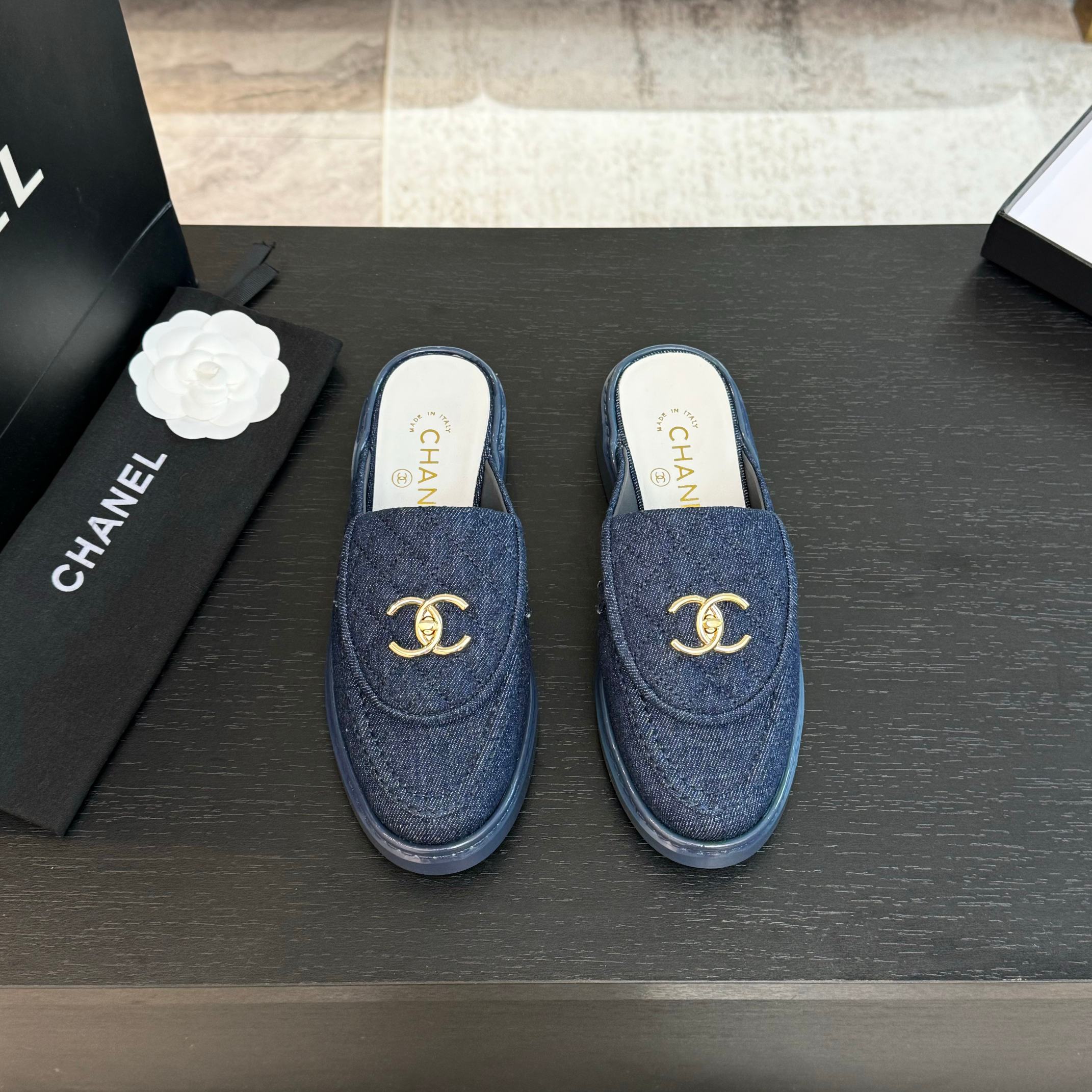 Chanel Zapatos Pantuflas Loafers Tienda de réplica al por mayor
 Dermis Piel oveja Seda