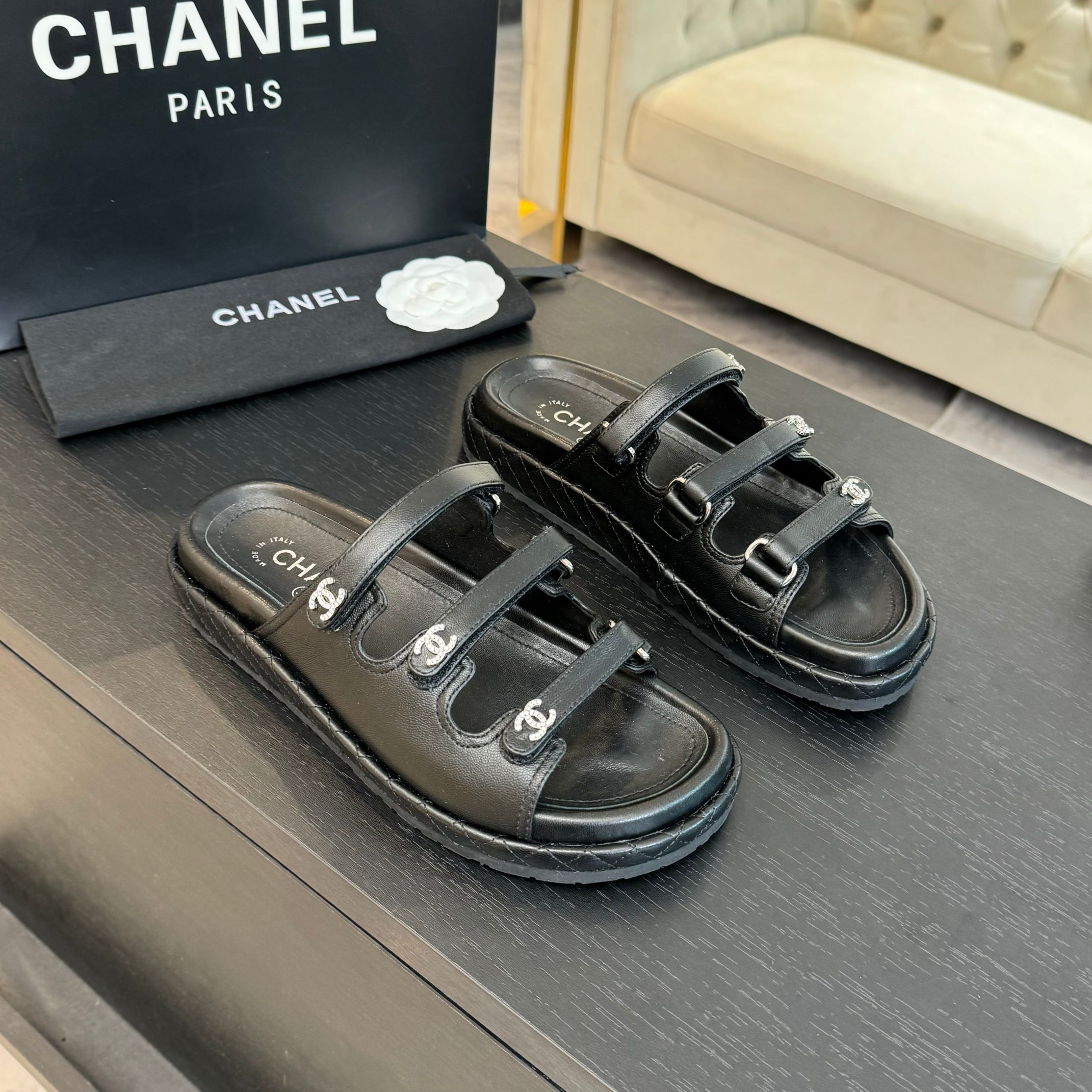 Elegant Beach Sandals With Velcro Straps - Premium Leather Sandals 2 a1734085848629 0847
