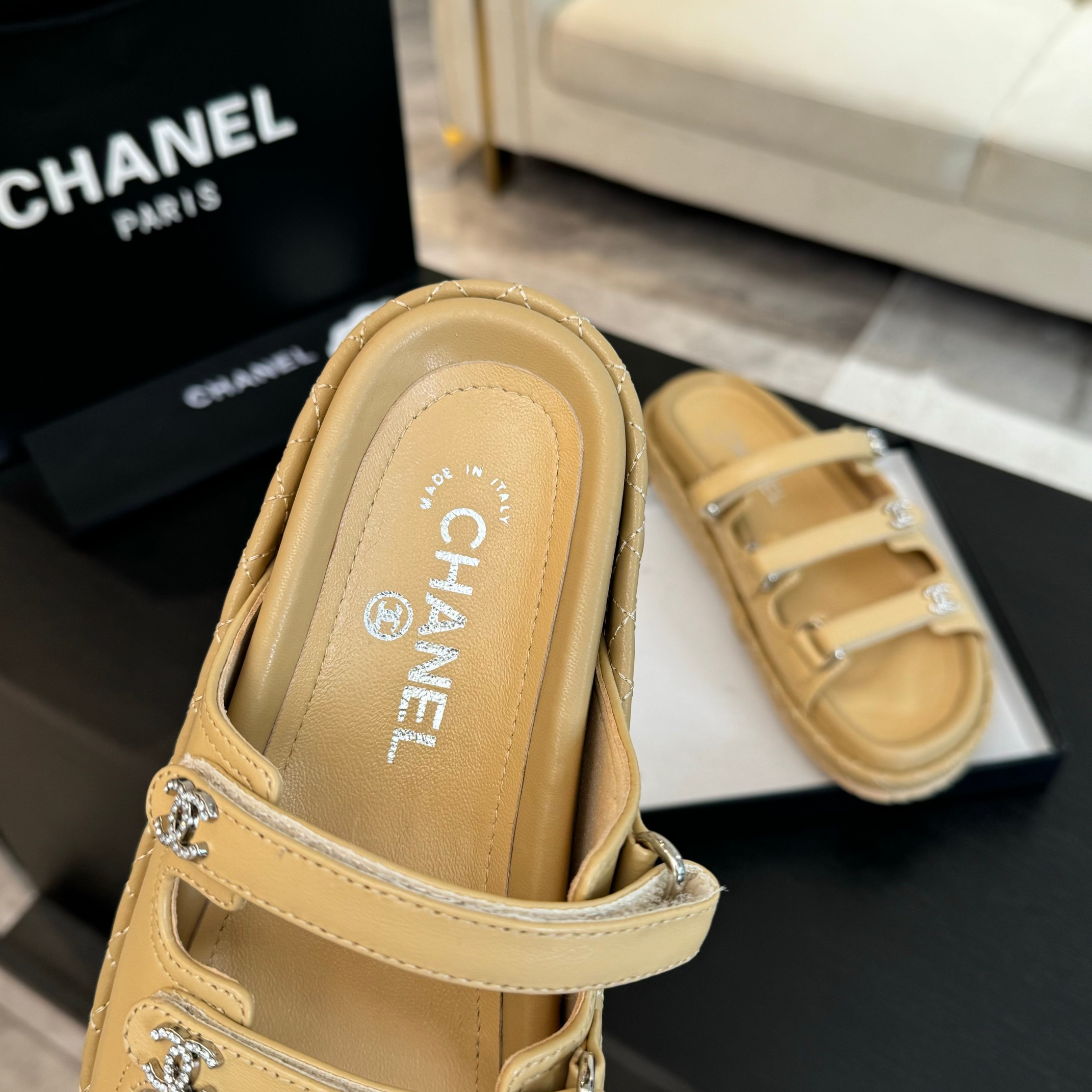 Chanel Sandals: Lambskin, Imported Satin Lining, and Custom Foam Sole 7 a1734085864595 1167