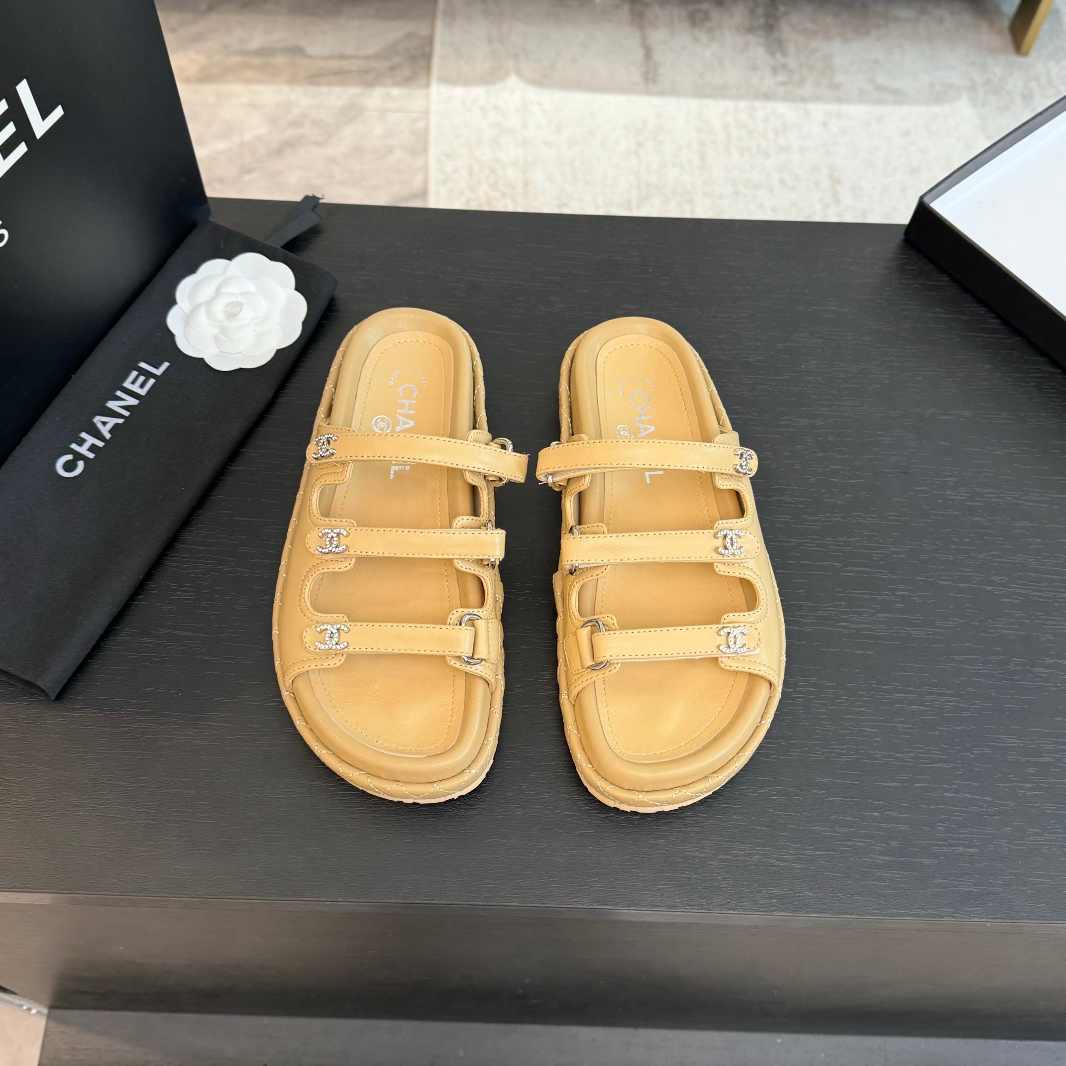 Chanel Sandals: Lambskin, Imported Satin Lining, and Custom Foam Sole 3 a1734085864706 6544