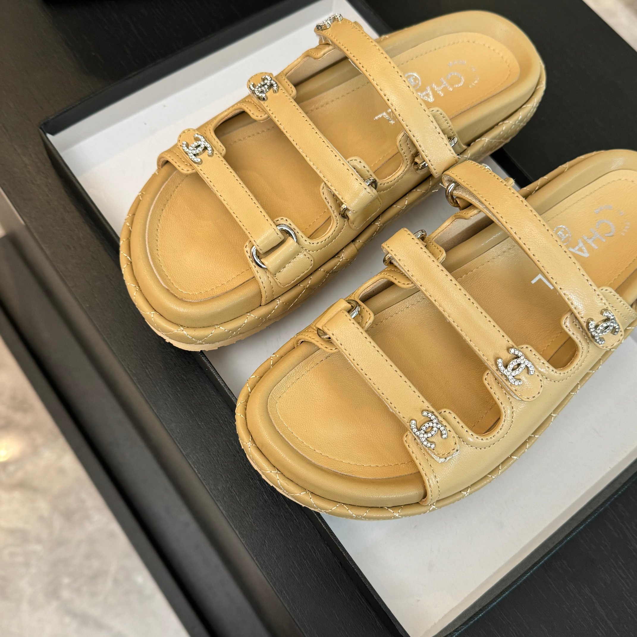 Chanel Sandals: Lambskin, Imported Satin Lining, and Custom Foam Sole 4 a1734085864711 8488